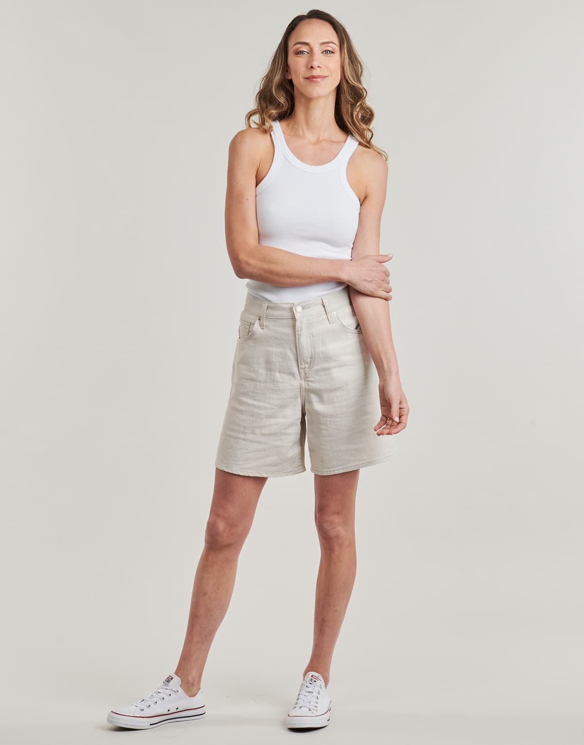 Women's Shorts Levis White