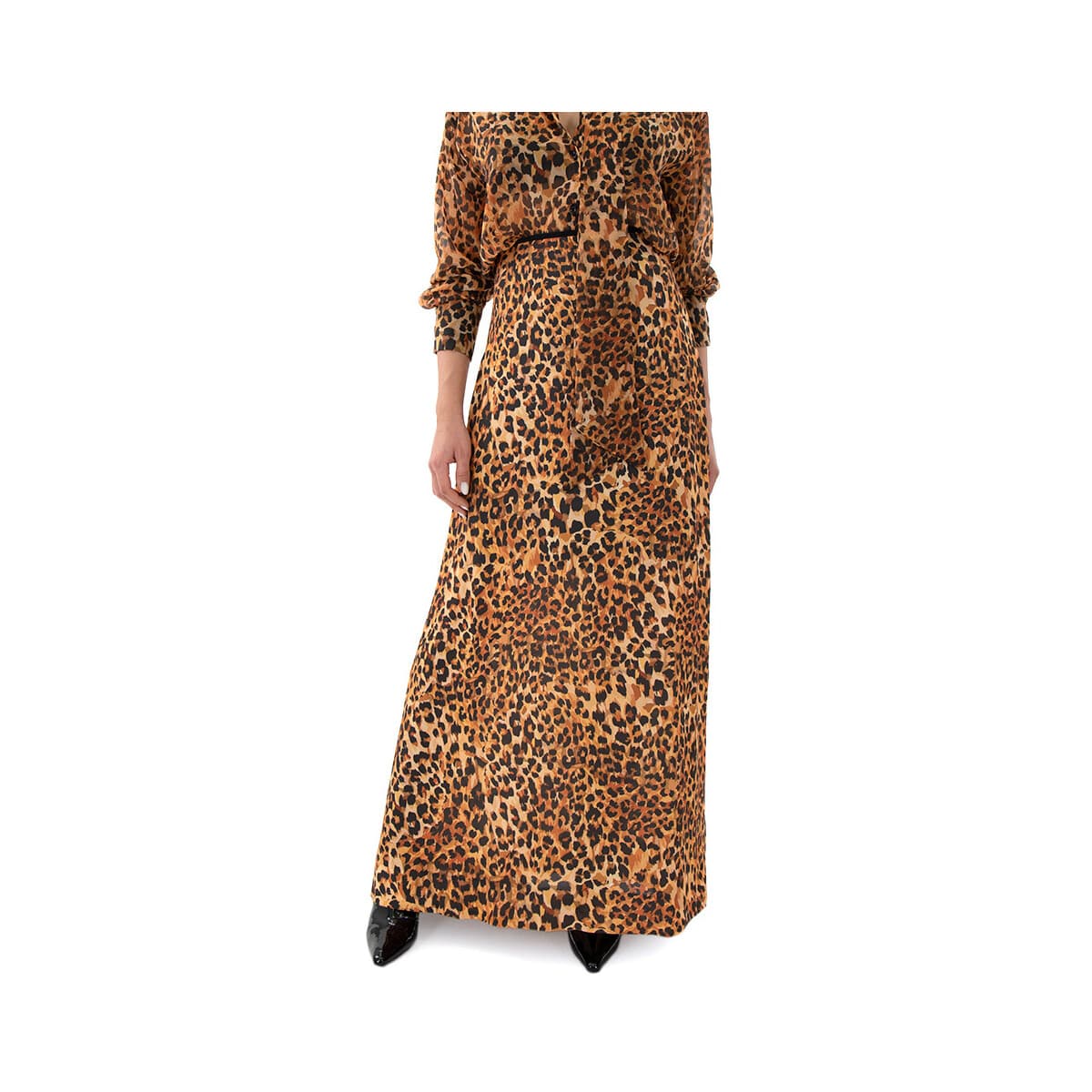 Μακρυές φούστες My T Wearables ANIMAL PRINT MAXI SKIRT WOMEN