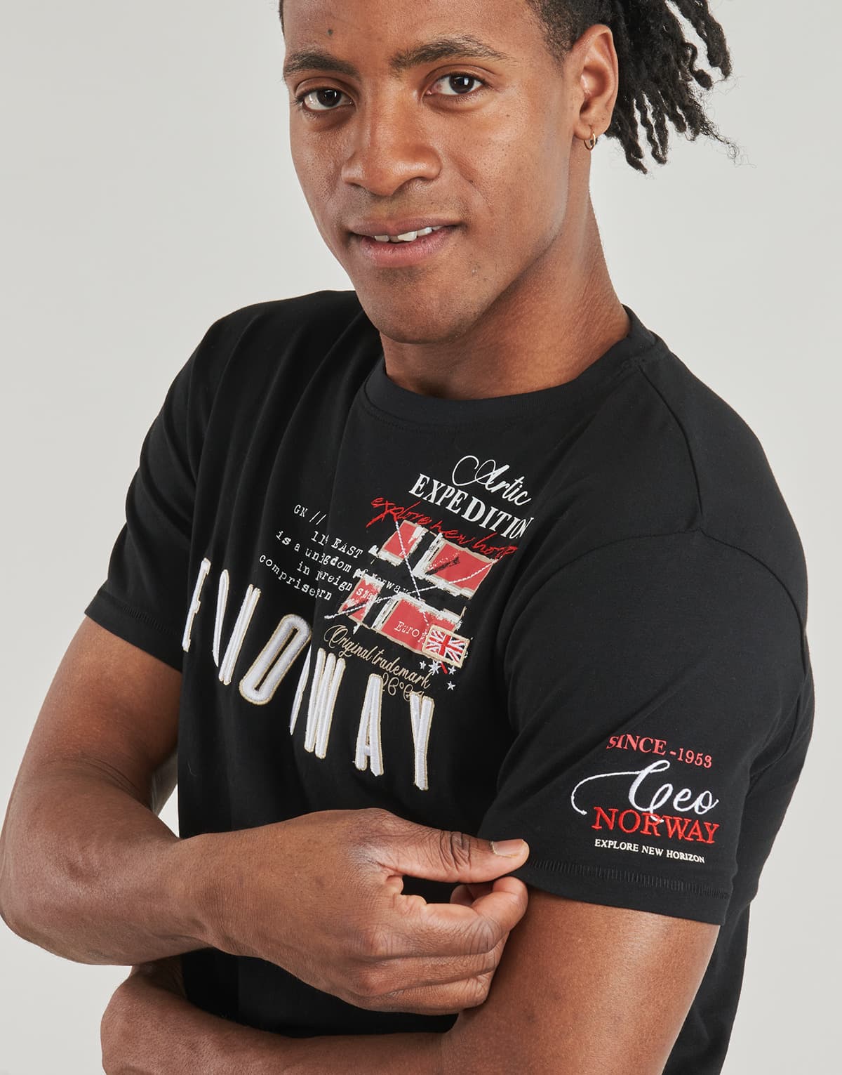 Men's T-Shirts Geographical Norway Black