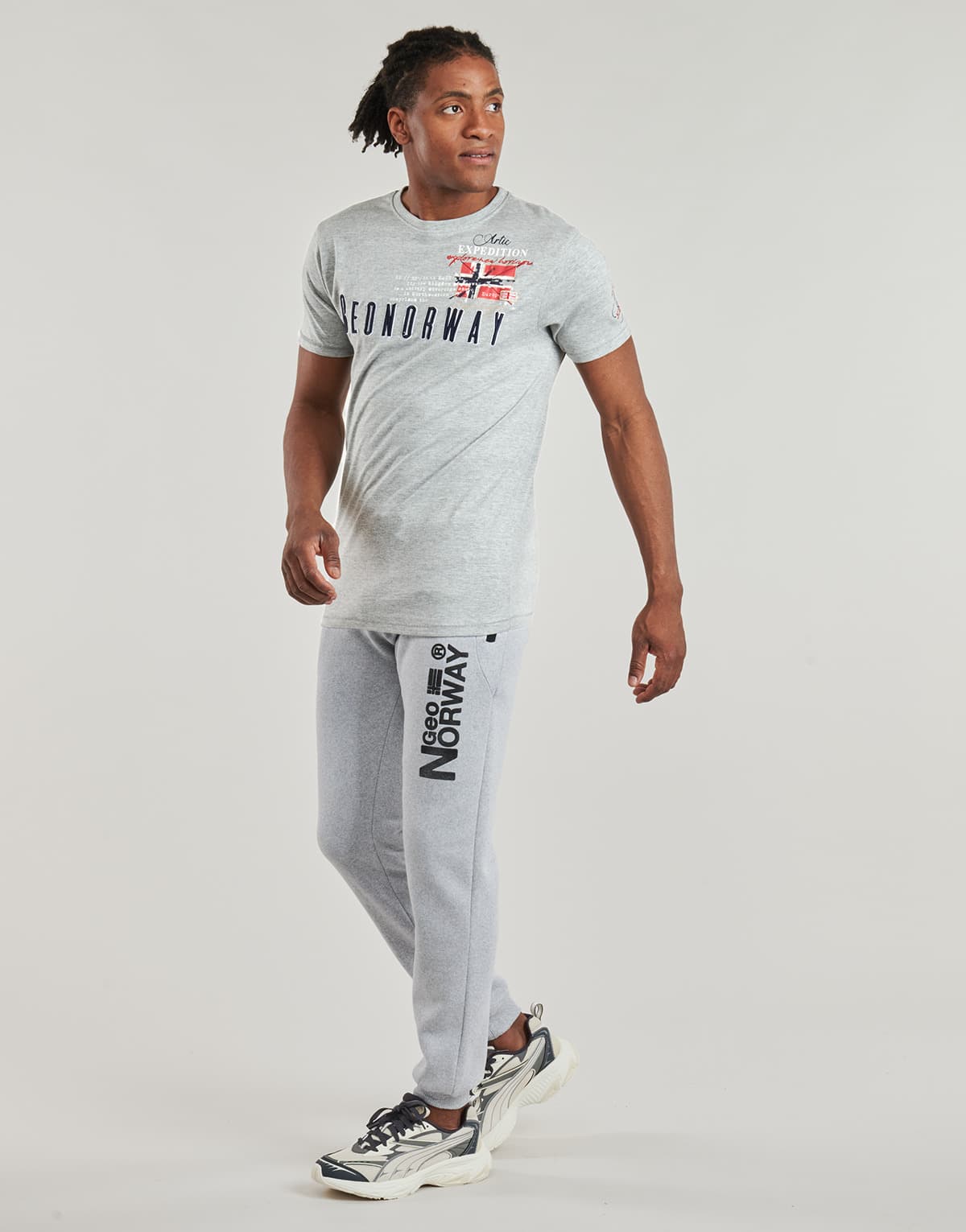 Men's T-Shirts Geographical Norway Gray