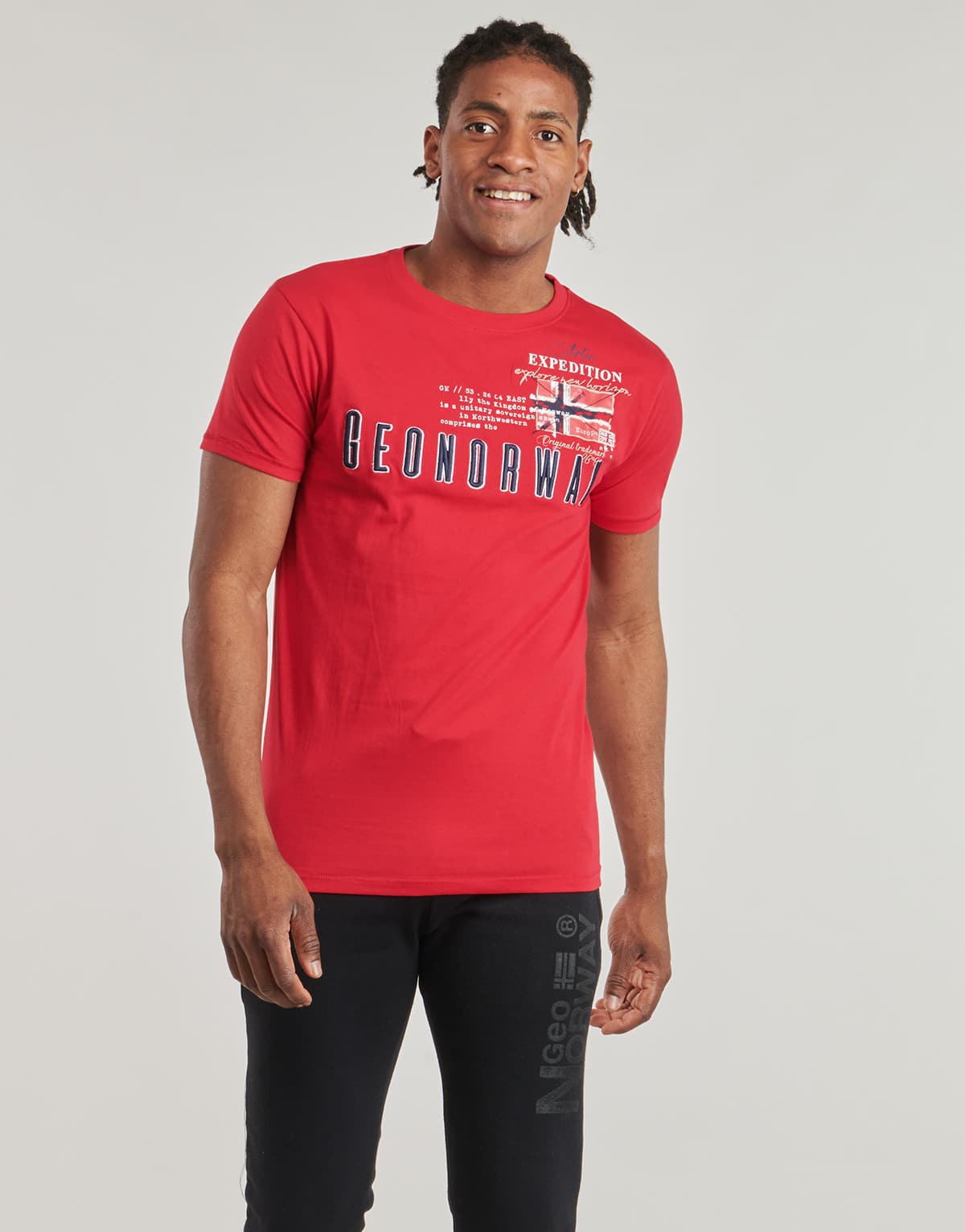 Men's T-Shirts Geographical Norway Red