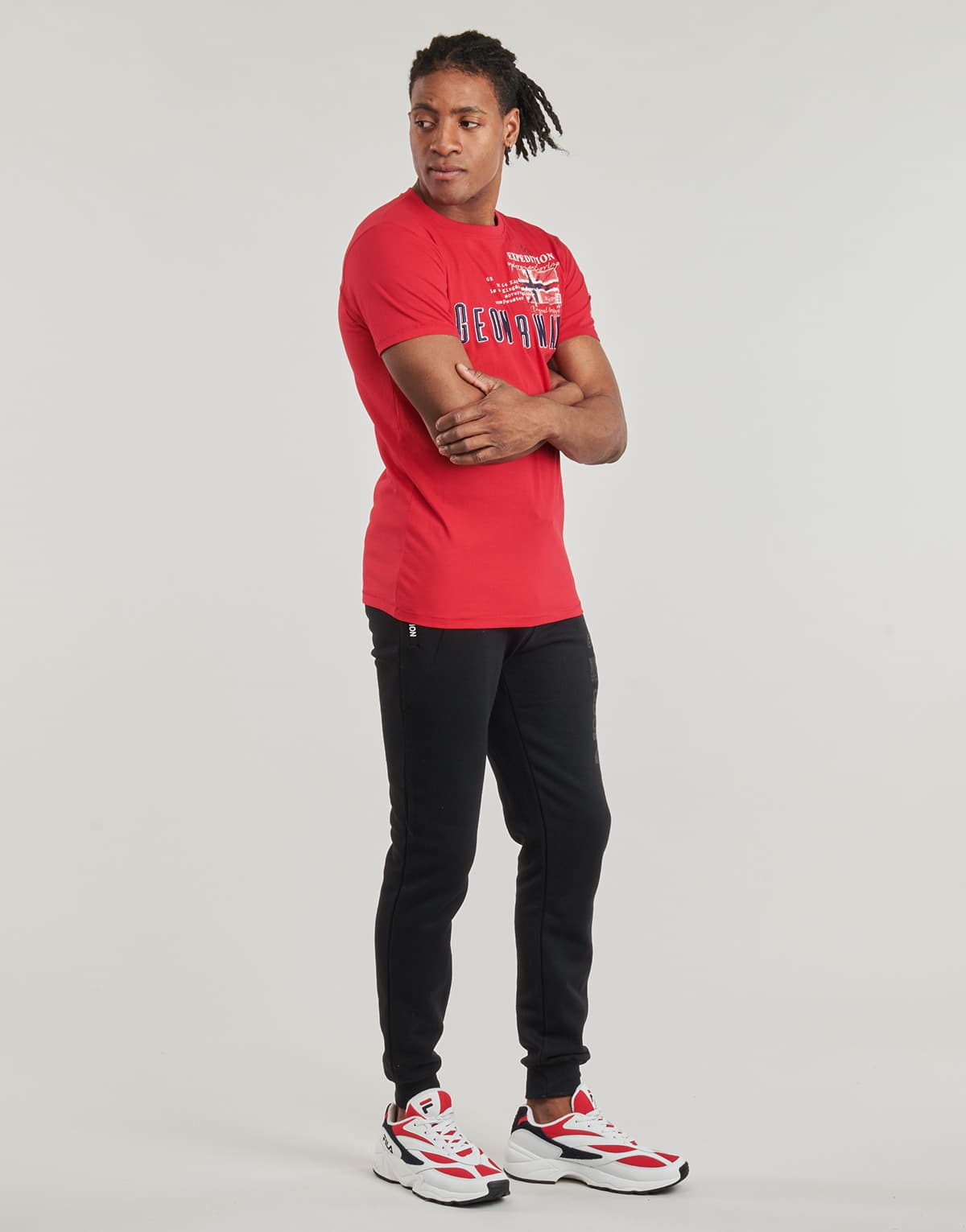 Men's T-Shirts Geographical Norway Red