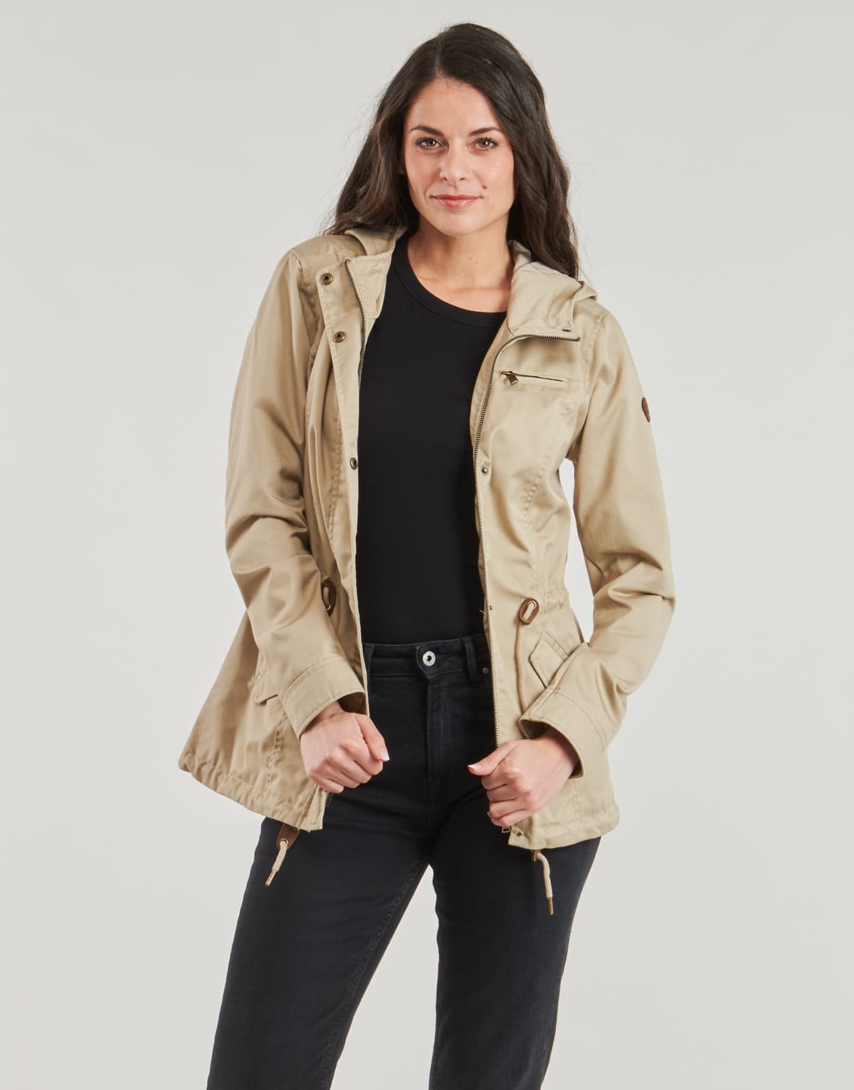 Women's Parkas Only Brown