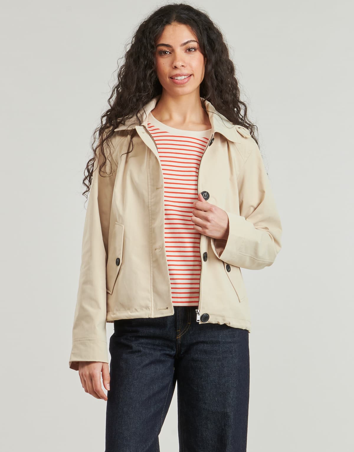 Women's Parkas Only Beige