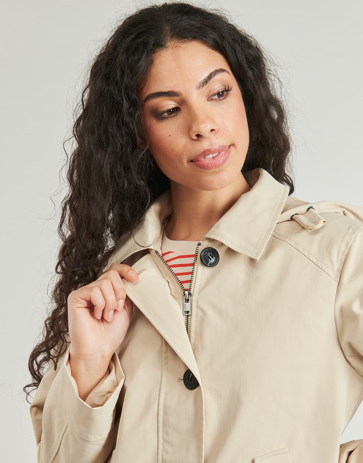 Women's Parkas Only Beige