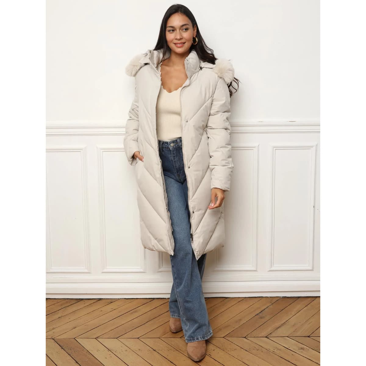 Women's Coats La Modeuse Beige