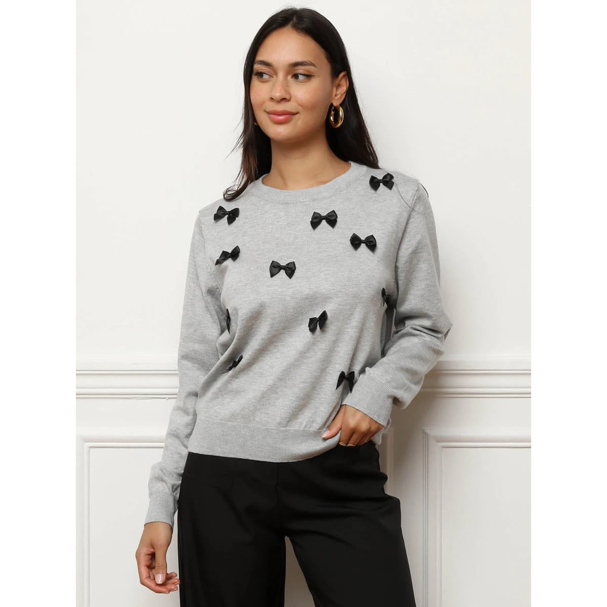 Women's Sweaters La Modeuse Gray