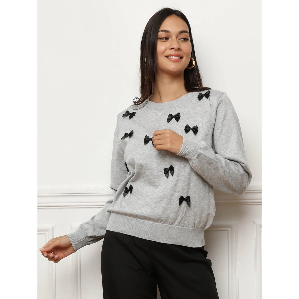 Women's Sweaters La Modeuse Gray