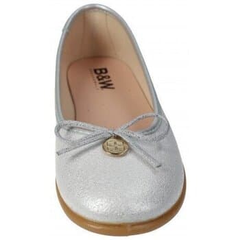 Women's Ballet Flats B&w Silver