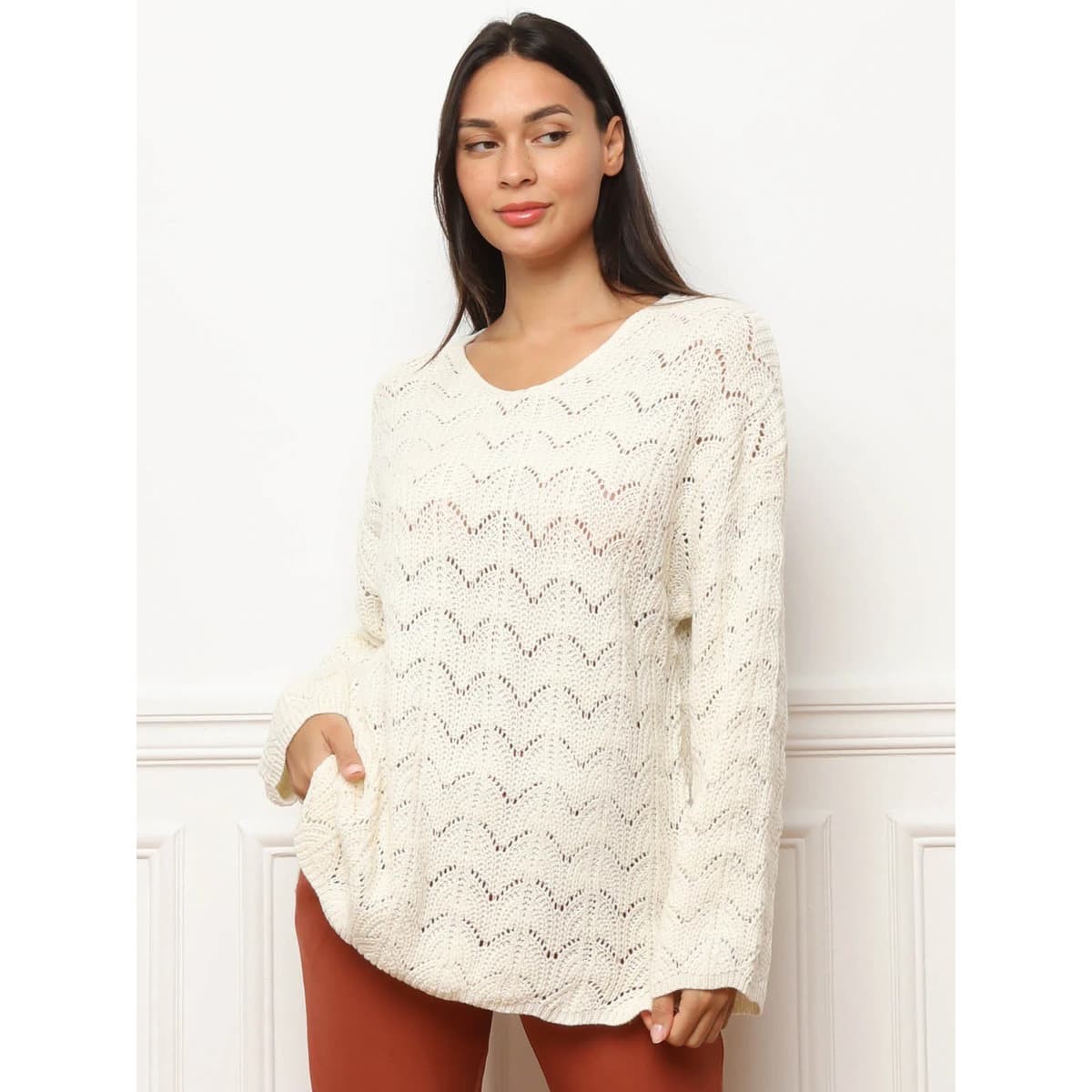 Women's Sweaters La Modeuse Beige