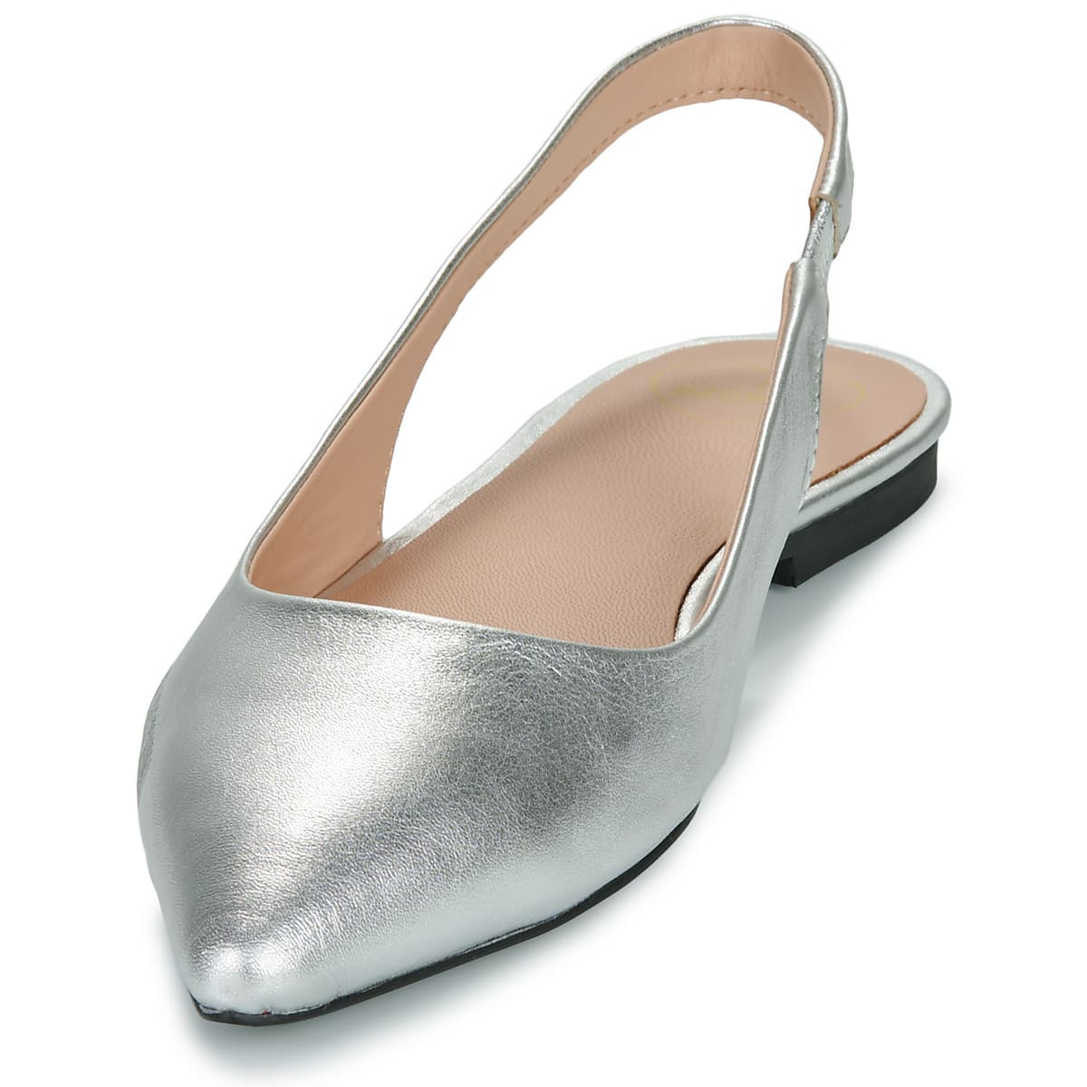 Women's Ballet Flats Love Moschino Silver
