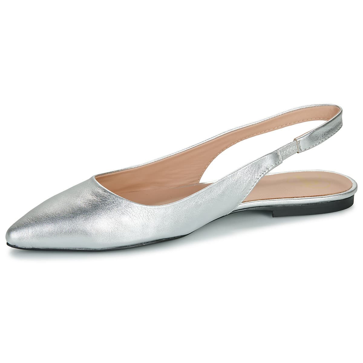 Women's Ballet Flats Love Moschino Silver