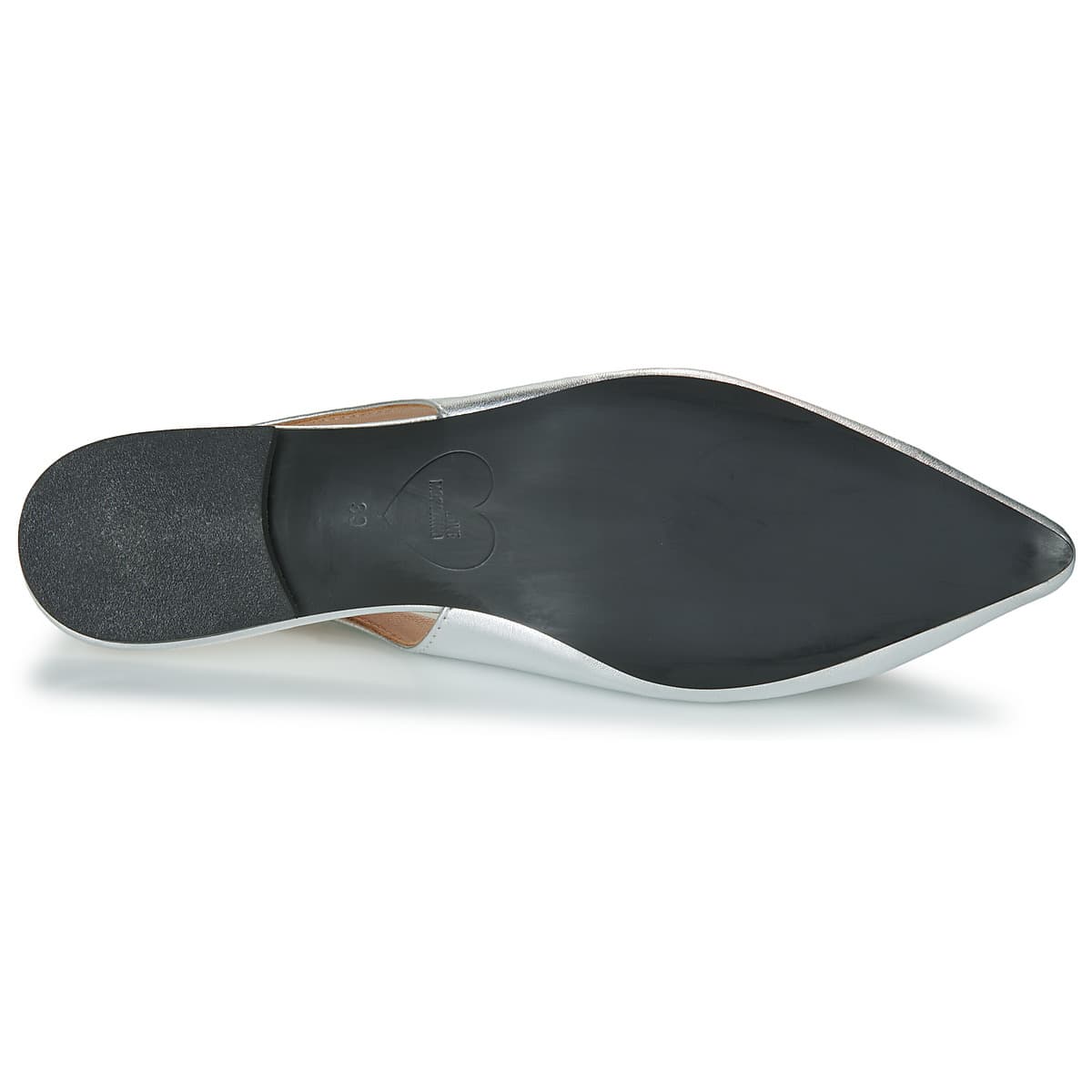 Women's Ballet Flats Love Moschino Silver