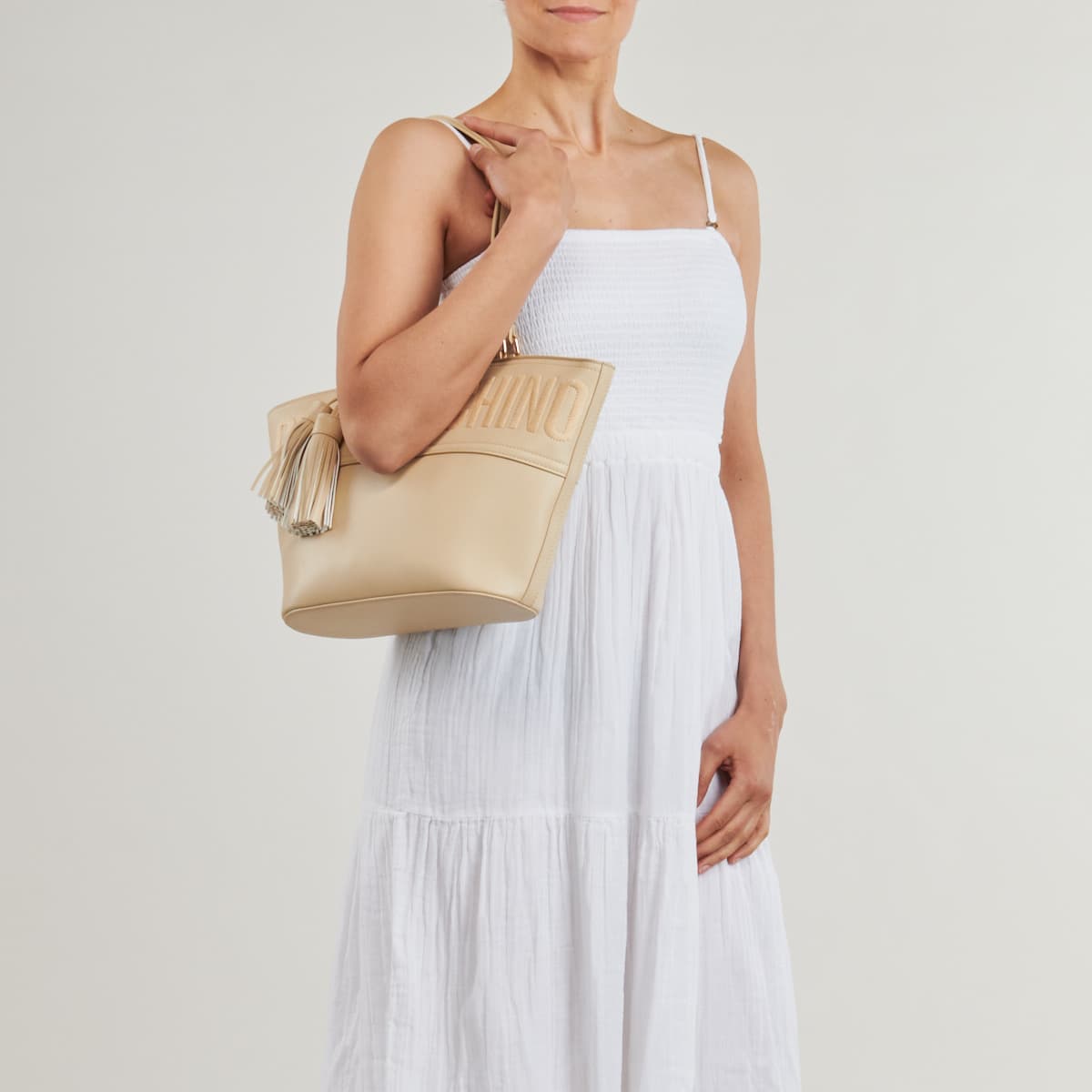 Women's Tote Bags Love Moschino Beige