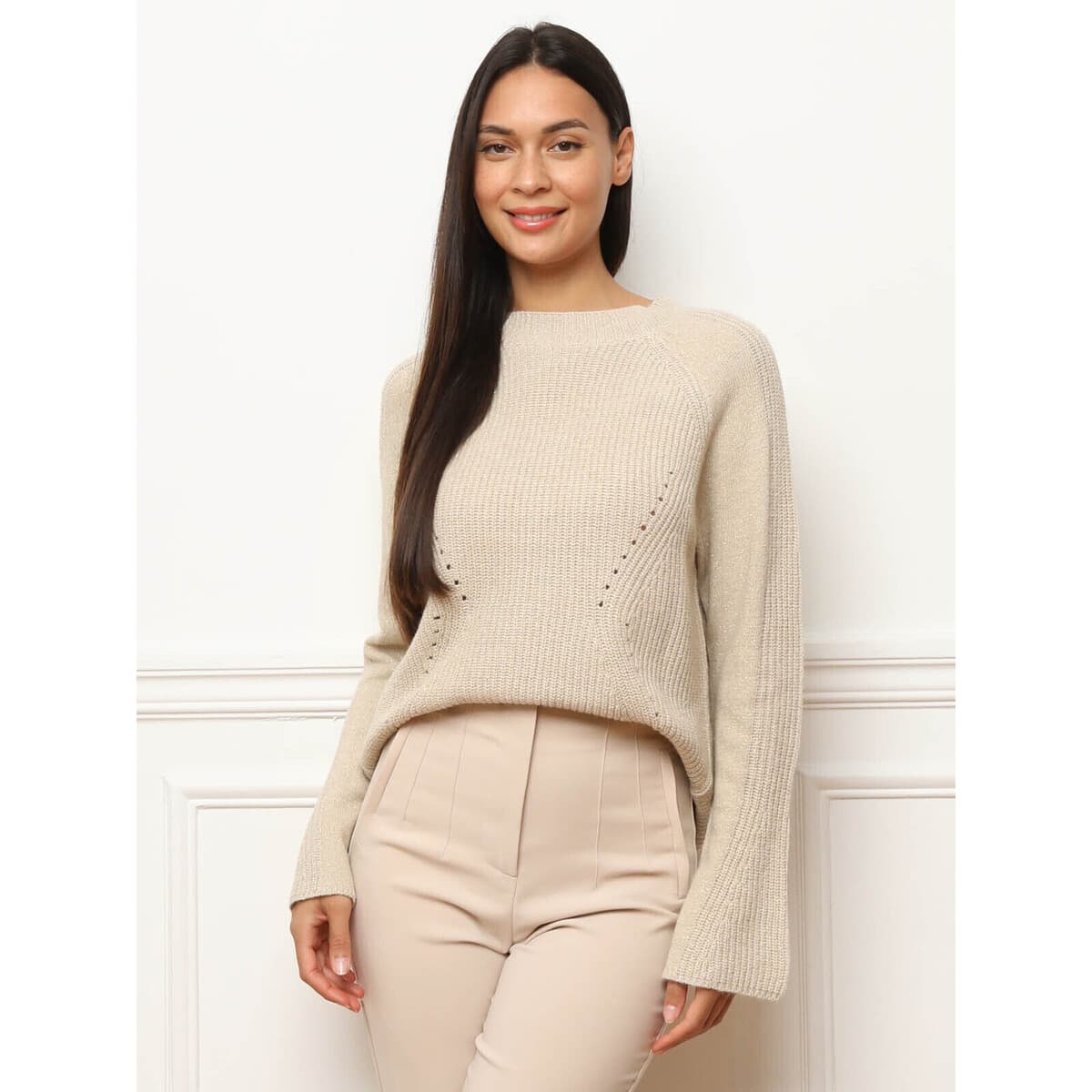 Women's Sweaters La Modeuse Beige