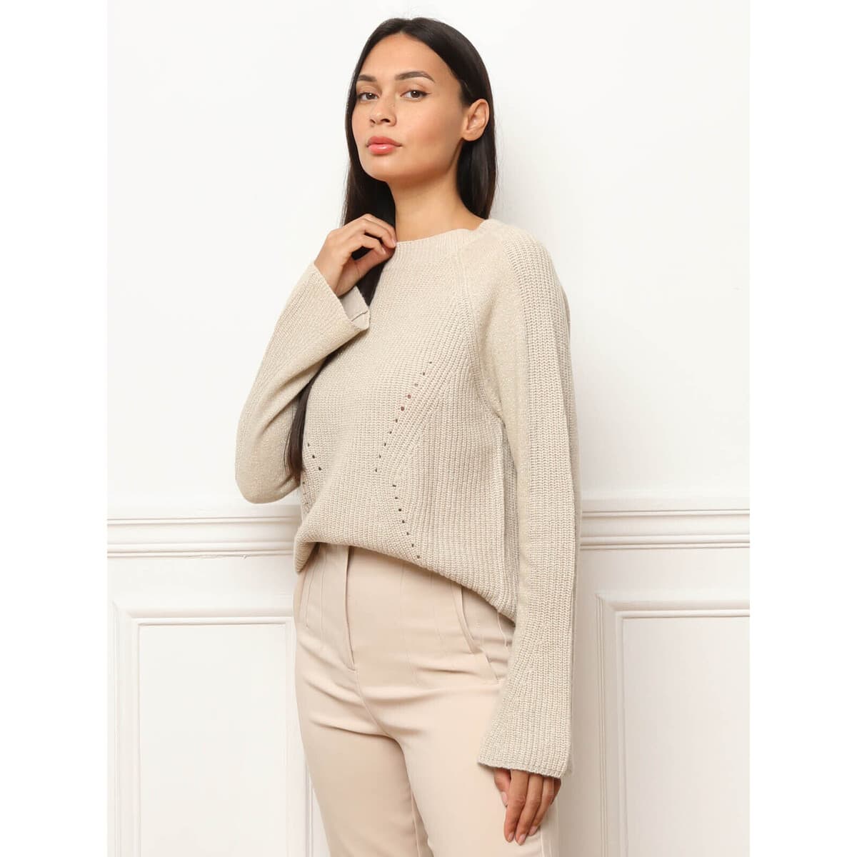 Women's Sweaters La Modeuse Beige