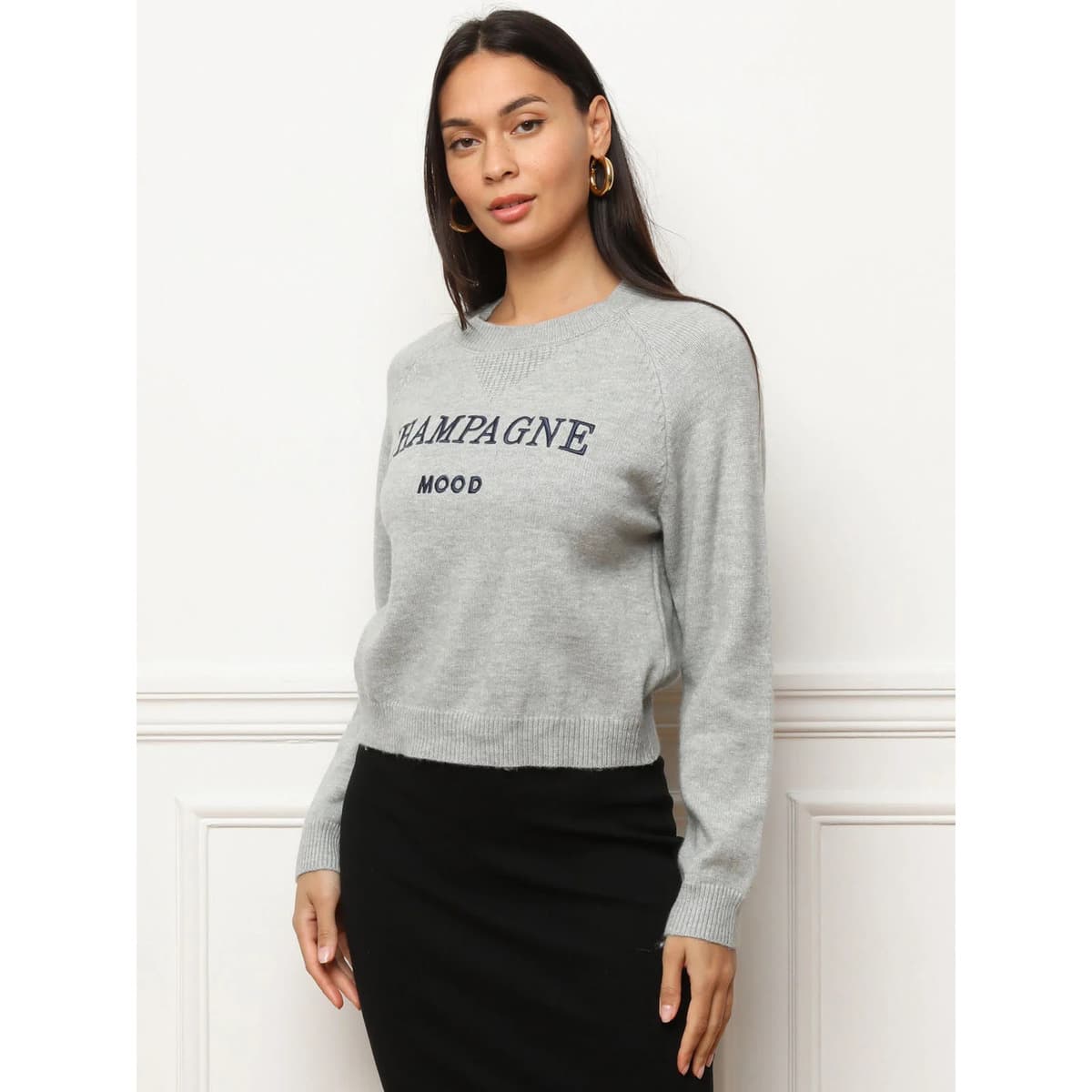 Women's Sweaters La Modeuse Gray
