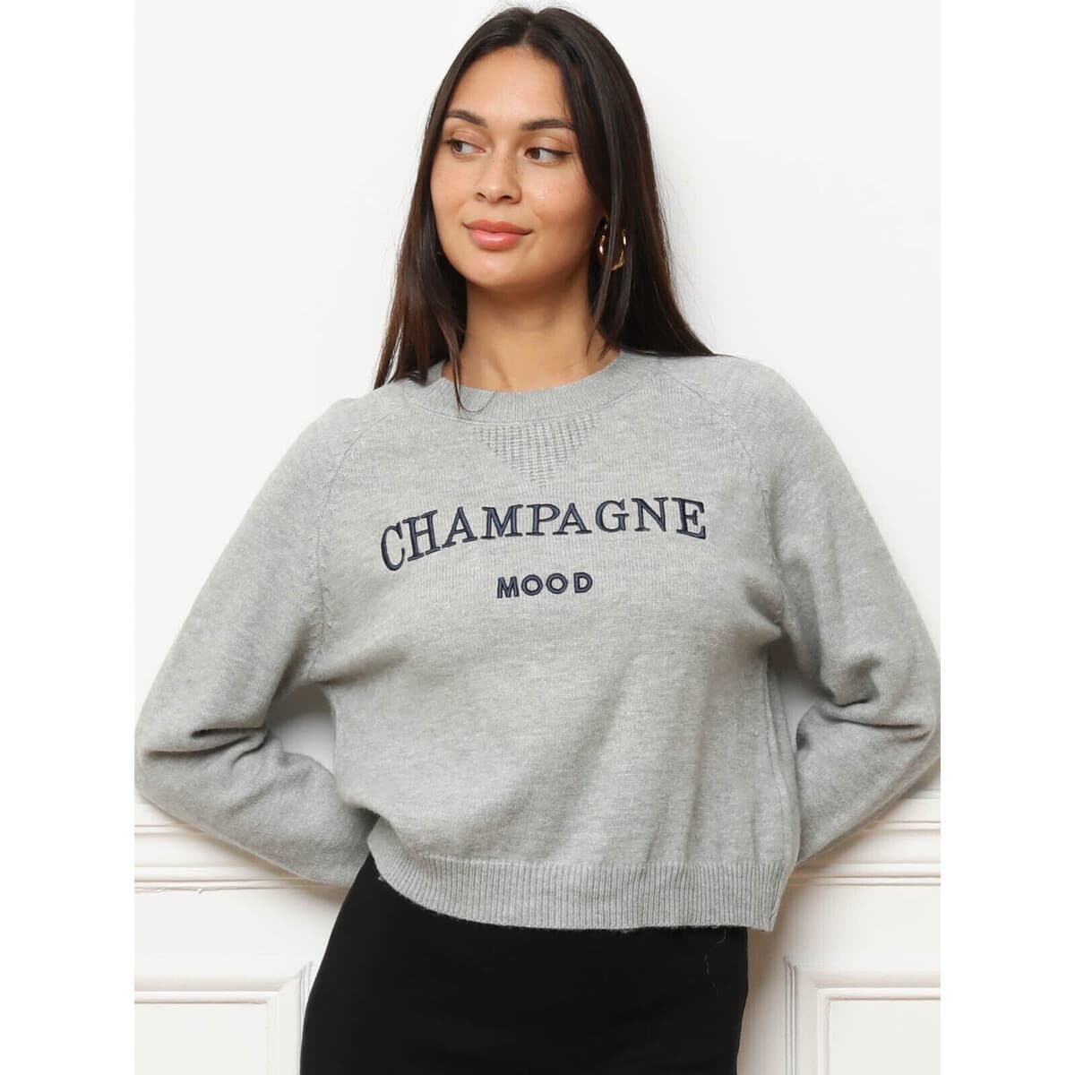 Women's Sweaters La Modeuse Gray