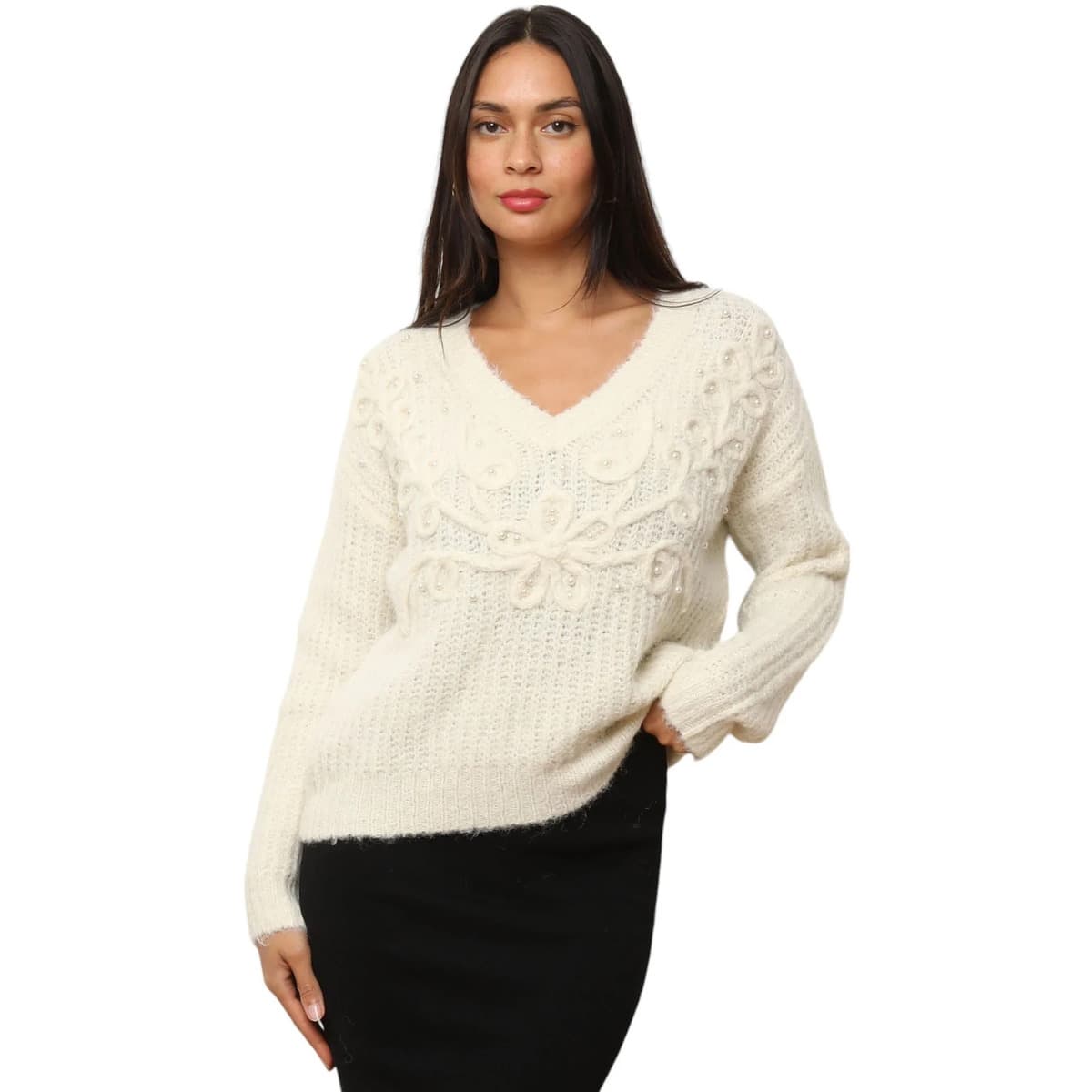 Women's Sweaters La Modeuse Beige