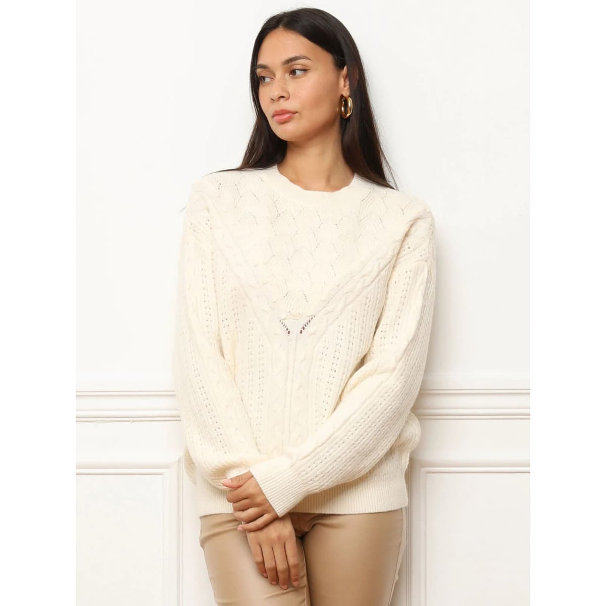 Women's Sweaters La Modeuse Beige