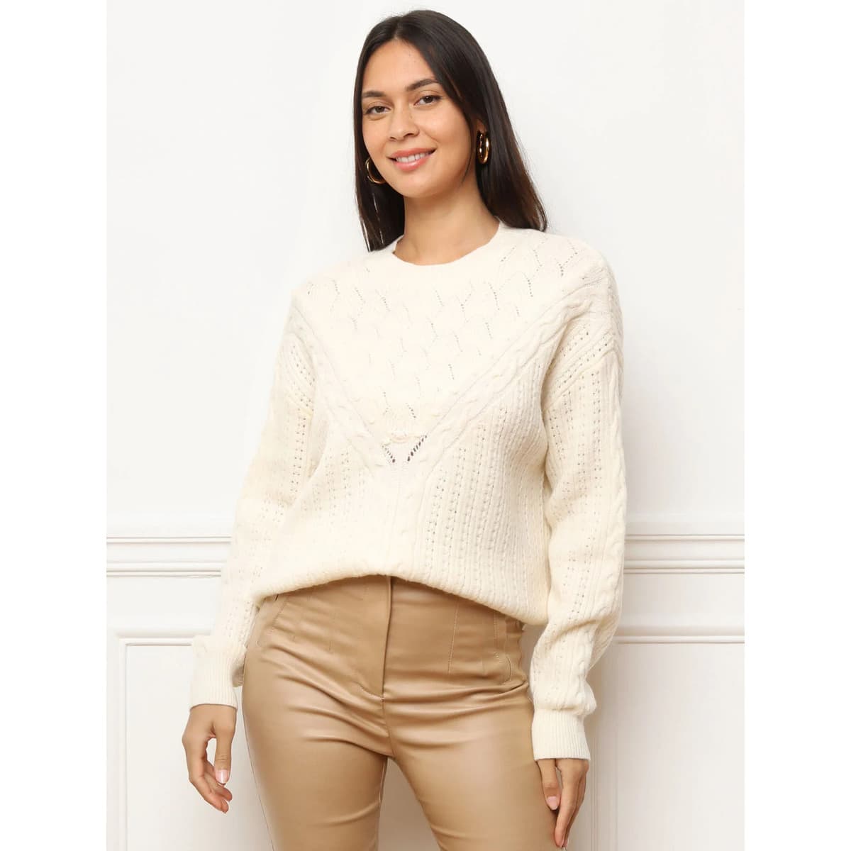 Women's Sweaters La Modeuse Beige