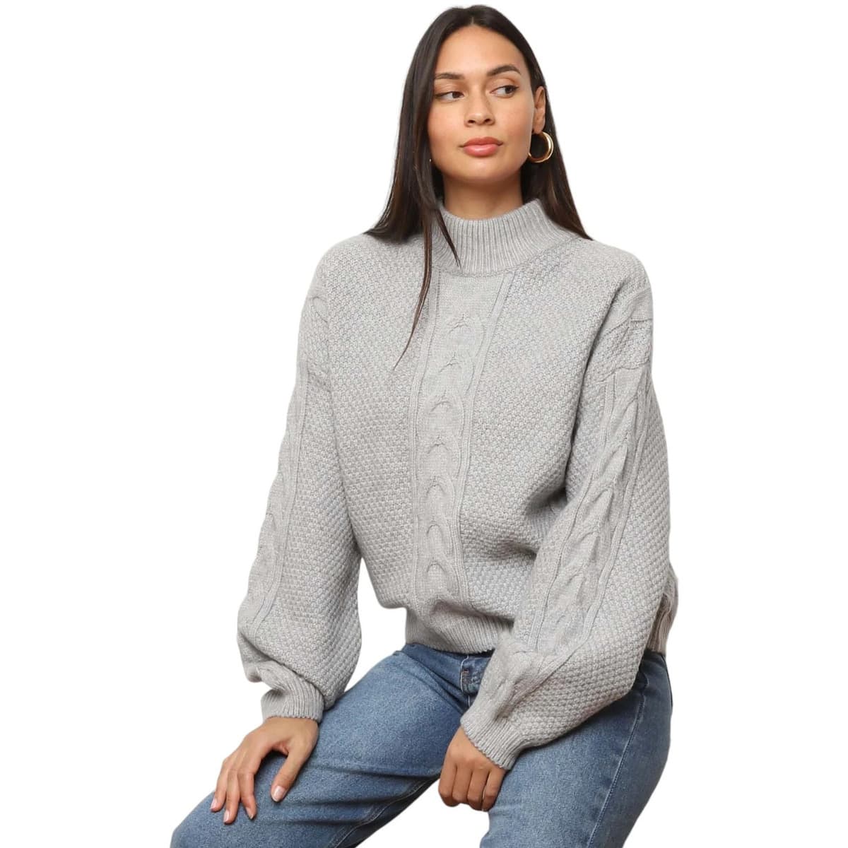 Women's Sweaters La Modeuse Gray