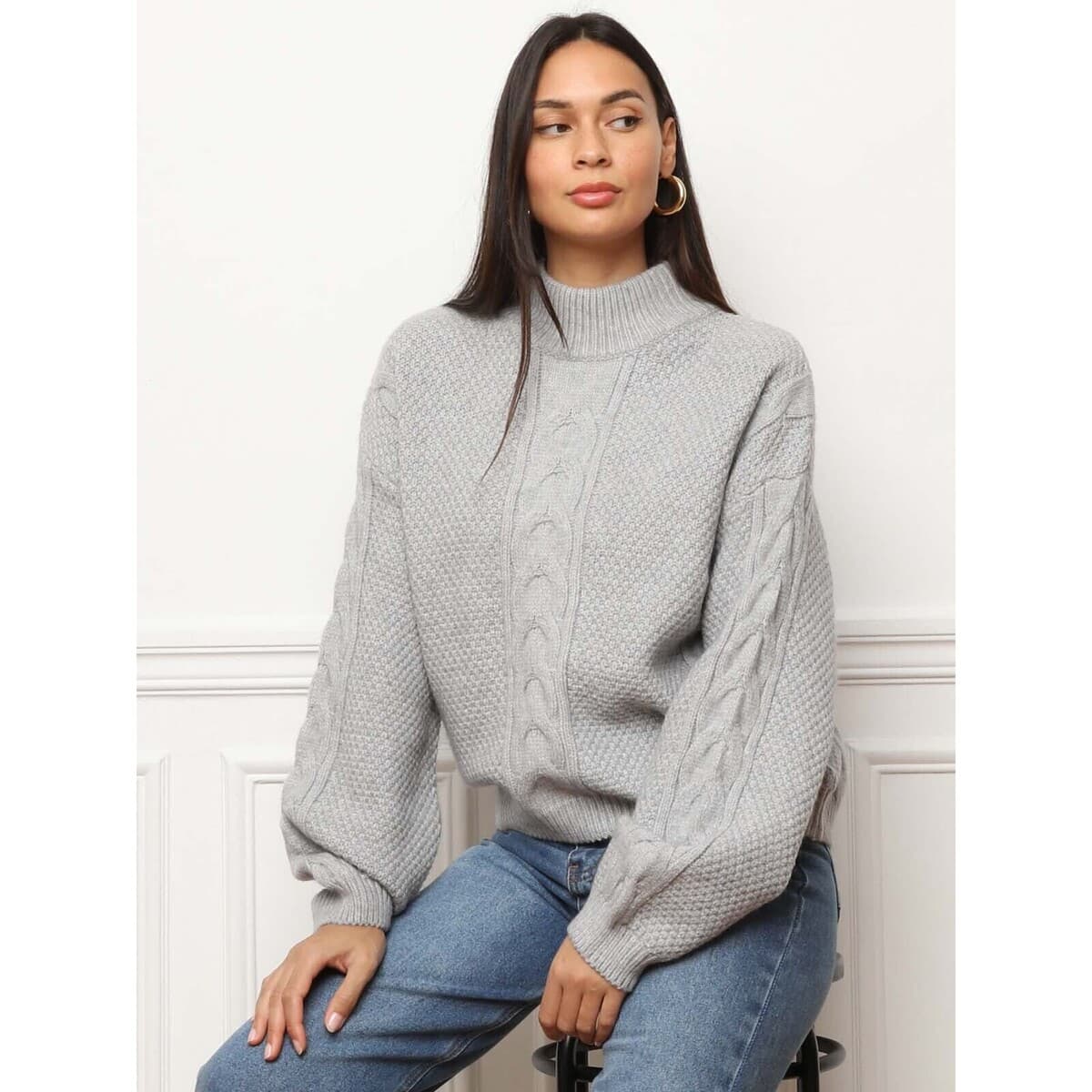 Women's Sweaters La Modeuse Gray