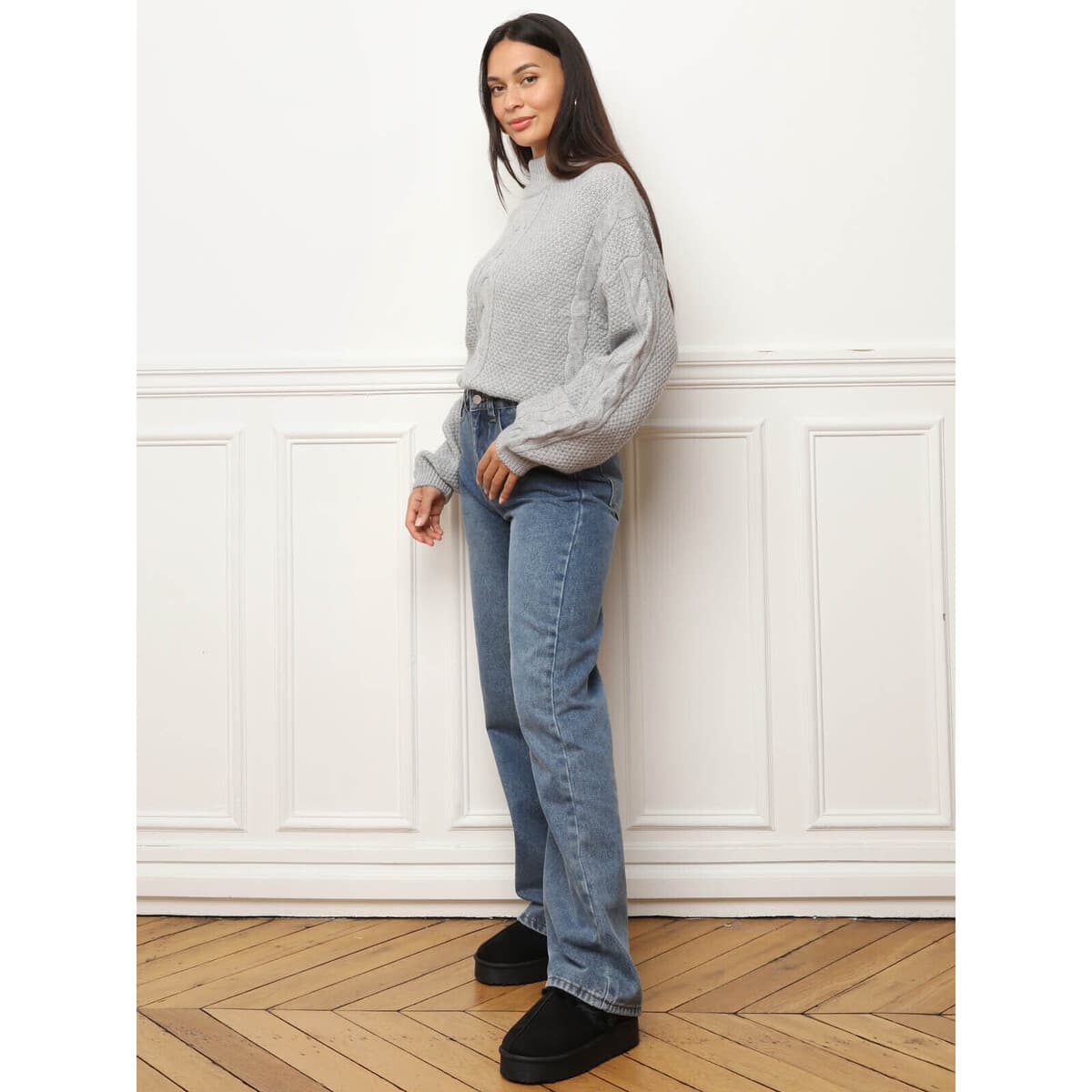 Women's Sweaters La Modeuse Gray