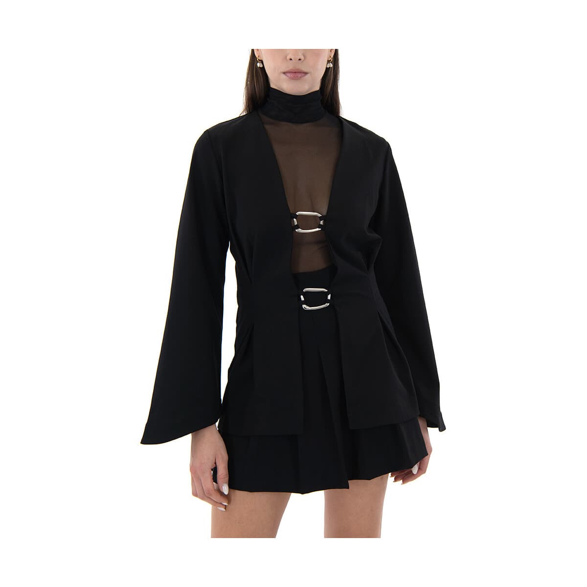 Women's T-Shirts Black N Black Multicolor