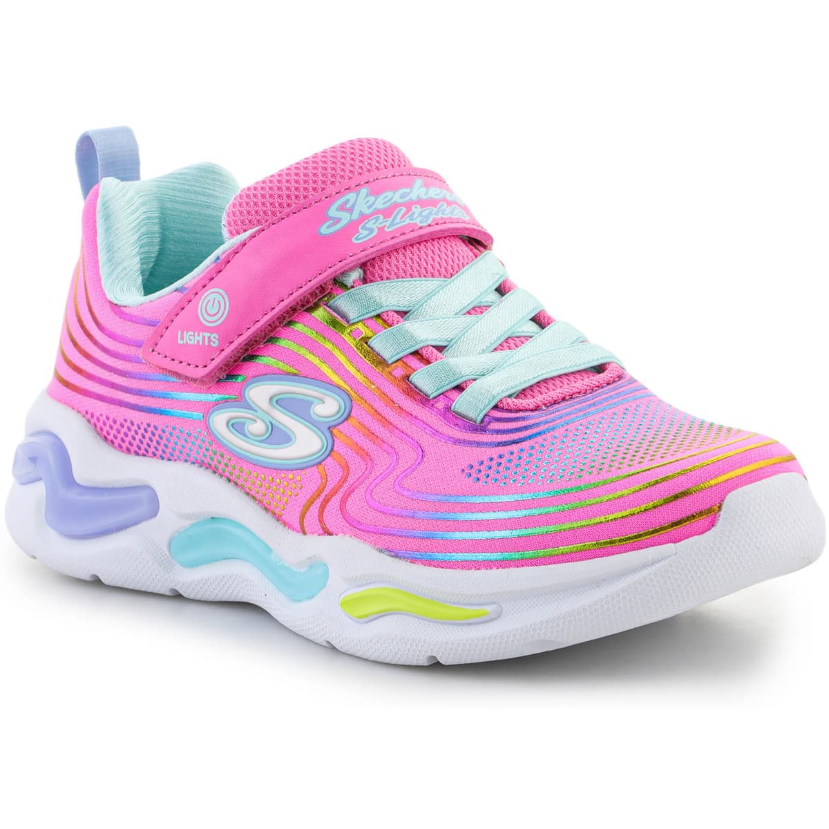 Σανδάλια Skechers S-Lights Wavy Beams 302338L-PKMT Pink/Multi