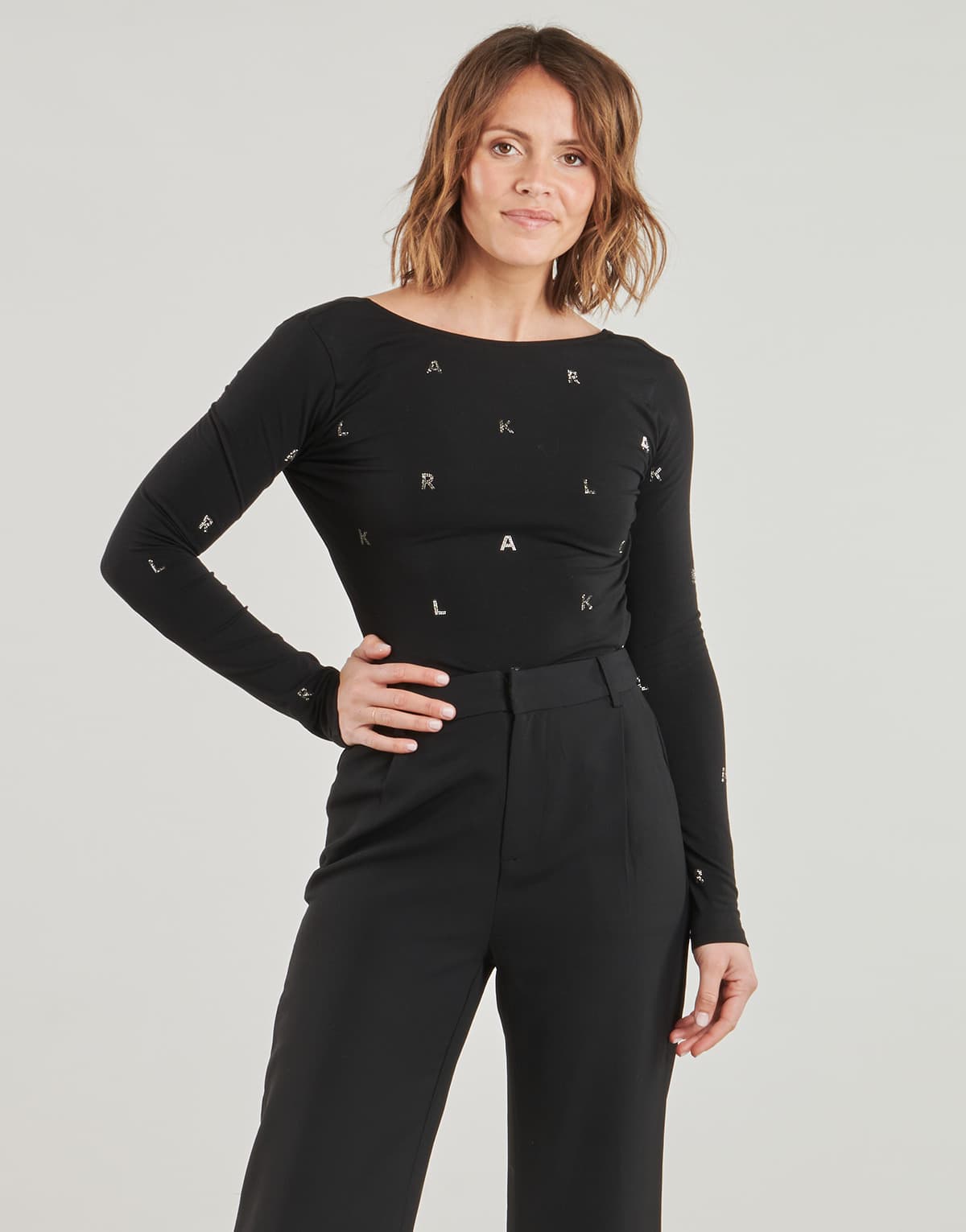 Women's T-Shirts Karl Lagerfeld Black