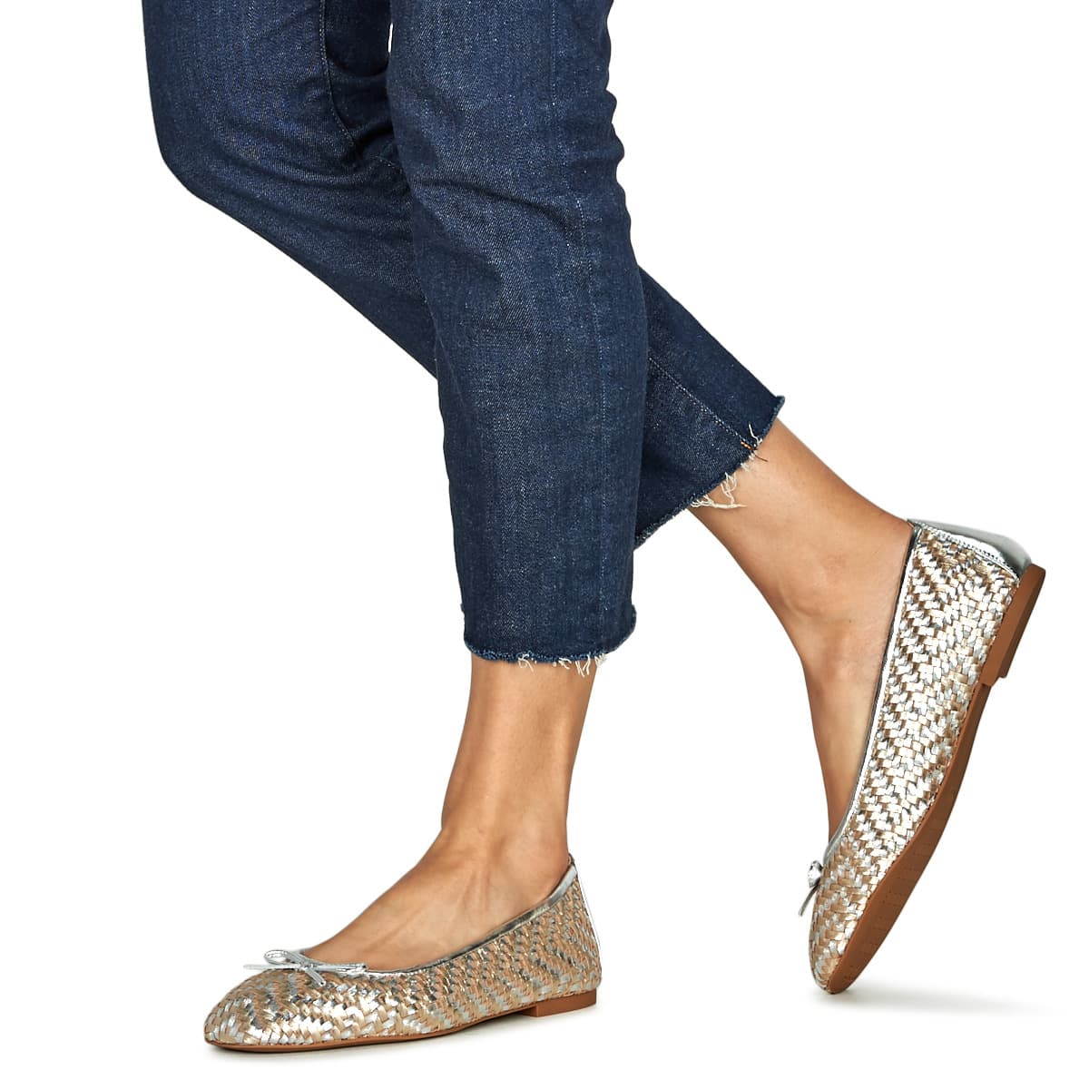 Women's Ballet Flats Unisa Gold