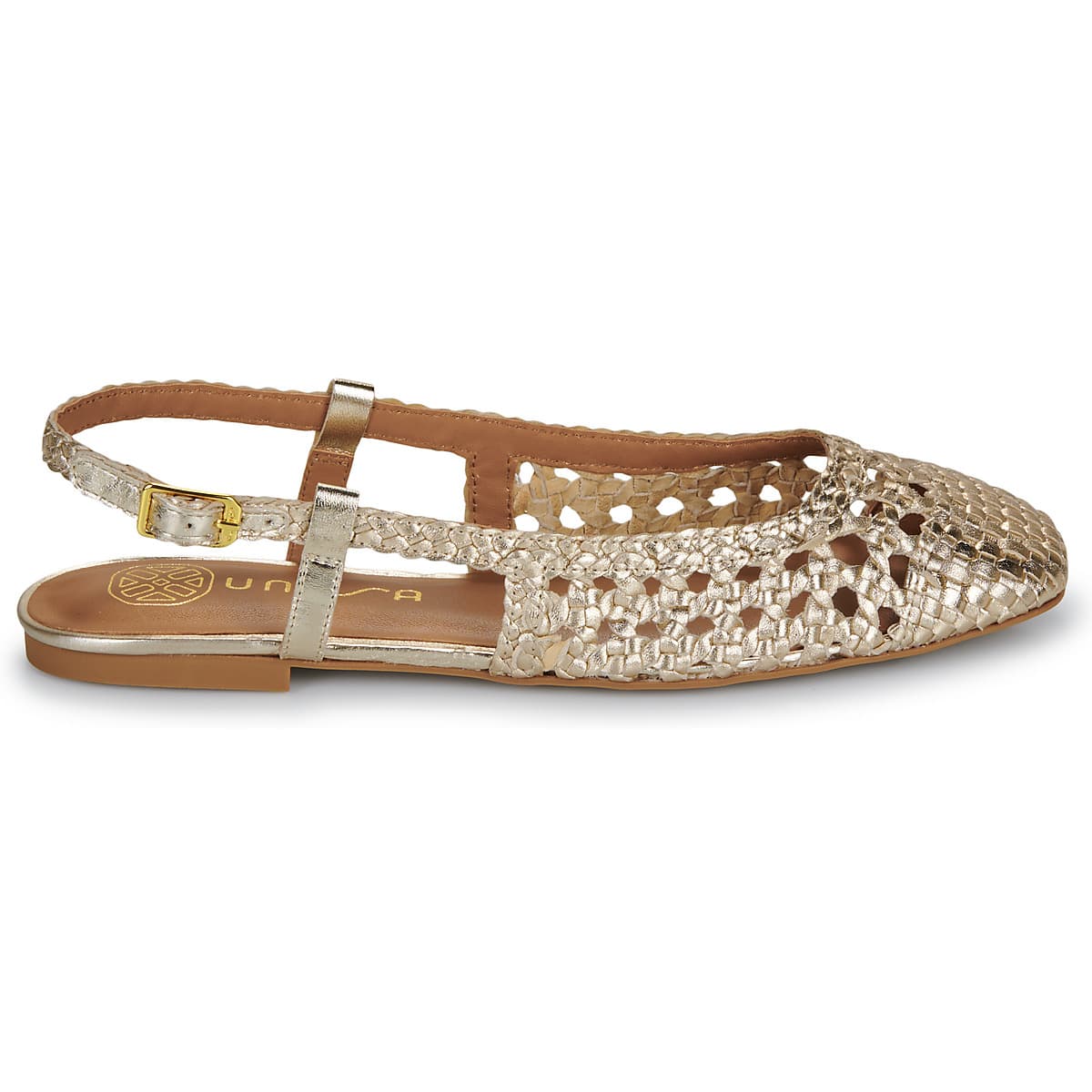 Women's Ballet Flats Unisa Gold