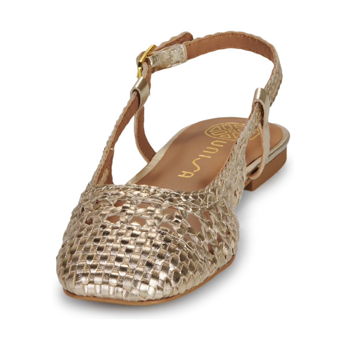 Women's Ballet Flats Unisa Gold