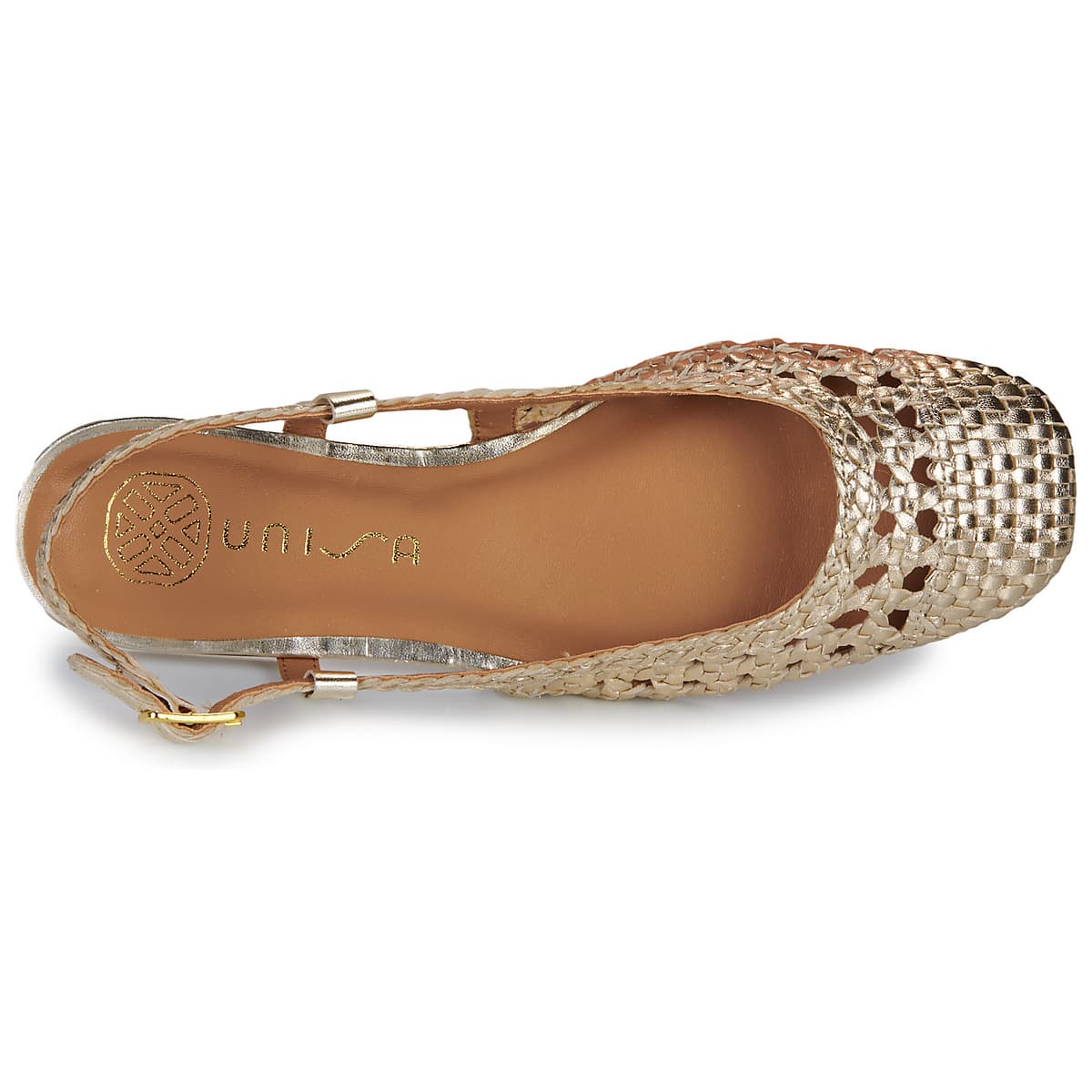 Women's Ballet Flats Unisa Gold