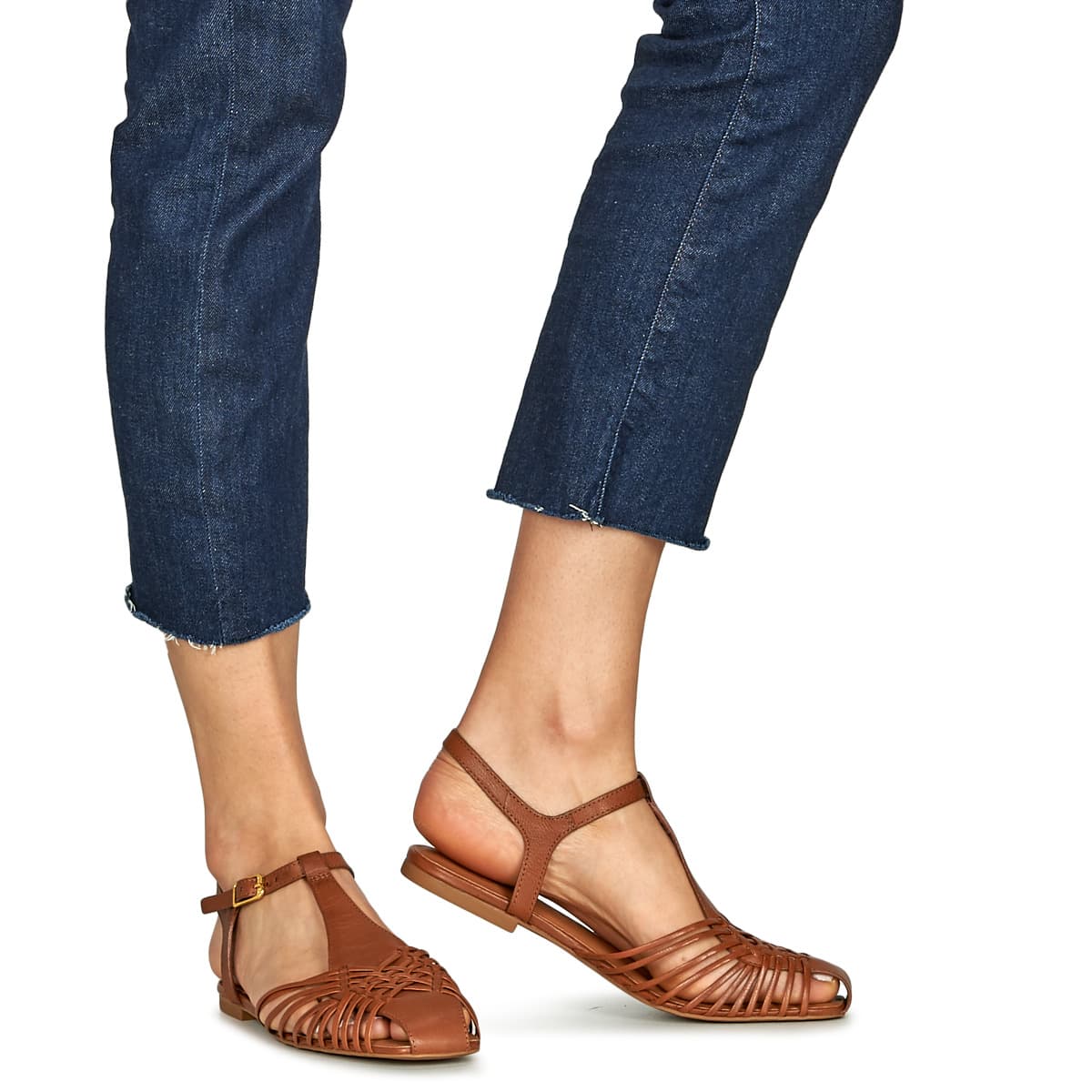 Women's Ballet Flats Unisa Brown