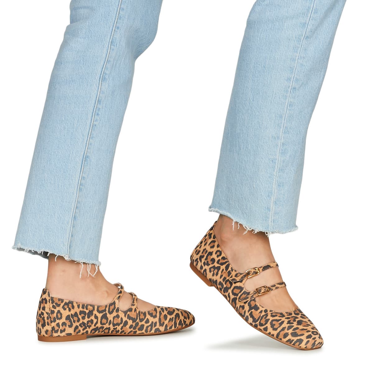 Women's Ballet Flats Unisa Brown