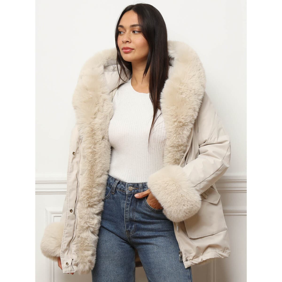 Women's Coats La Modeuse Beige