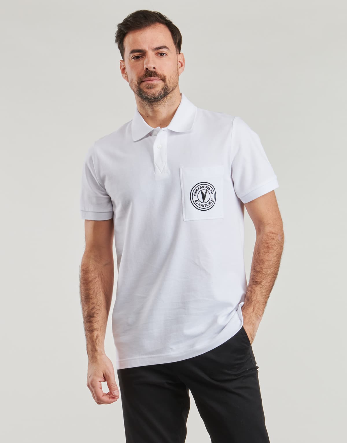 Men's Polo Shirts Versace Jeans Couture White