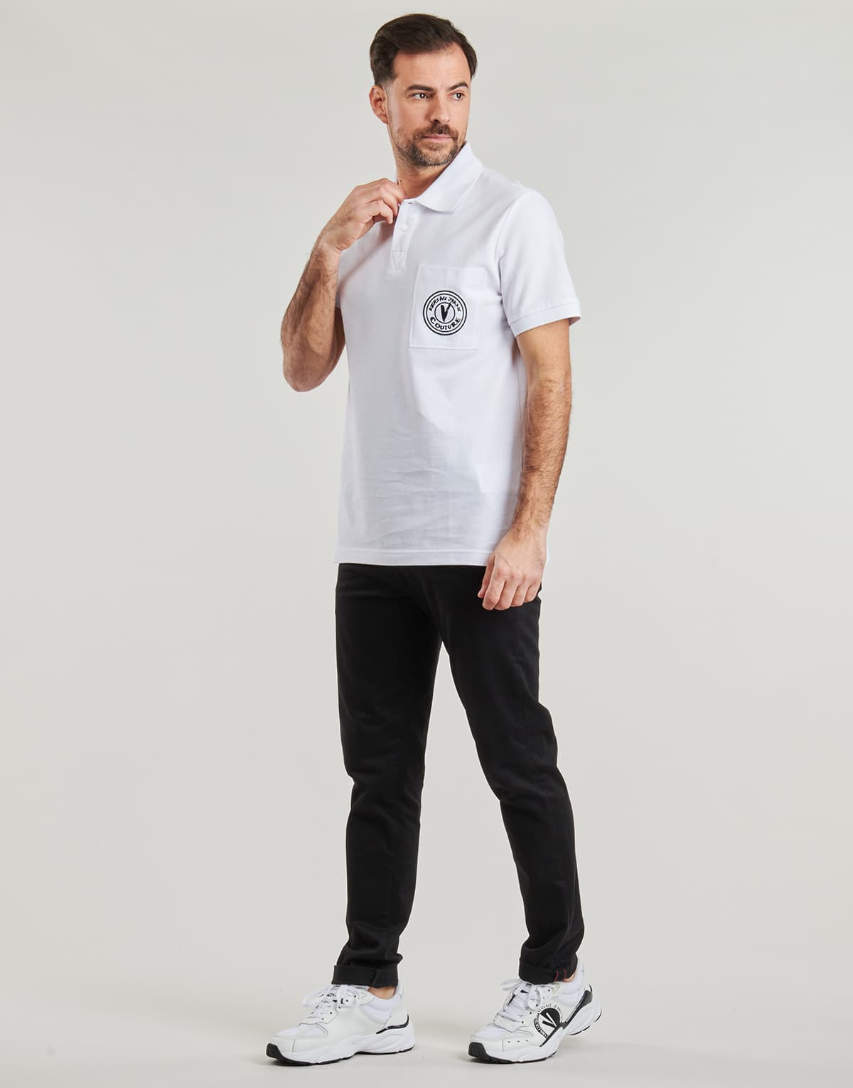 Men's Polo Shirts Versace Jeans Couture White