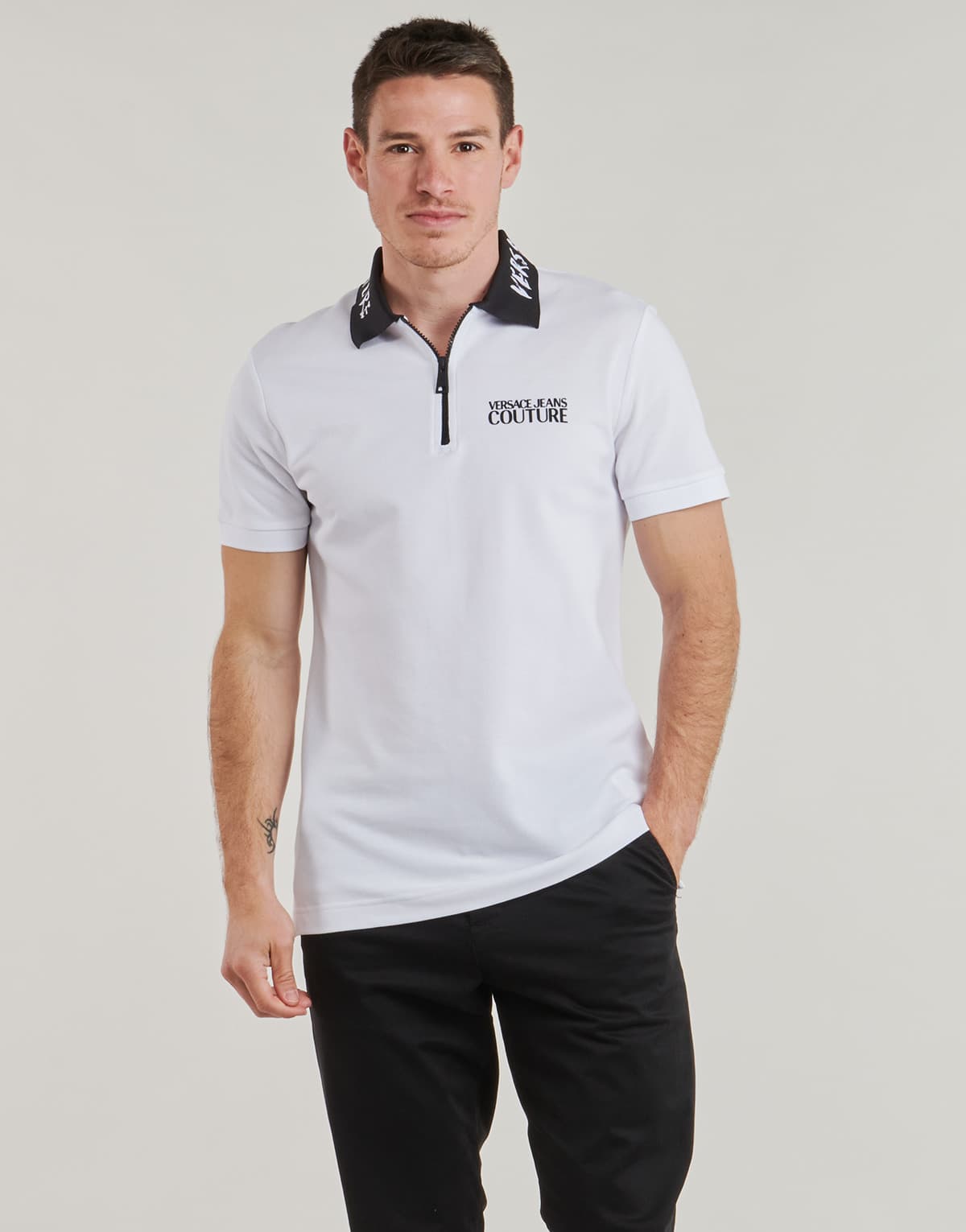 Men's Polo Shirts Versace Jeans Couture White