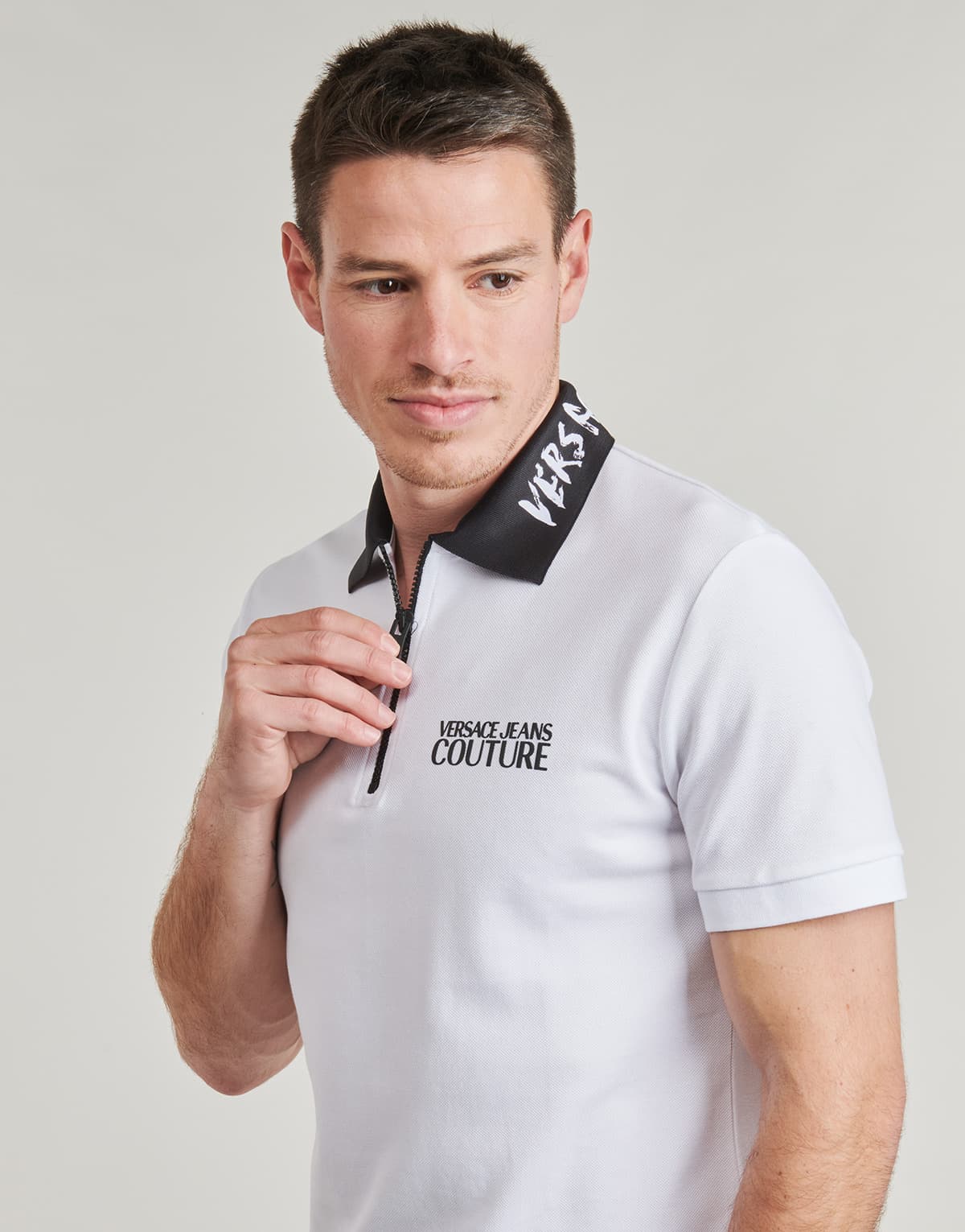 Men's Polo Shirts Versace Jeans Couture White