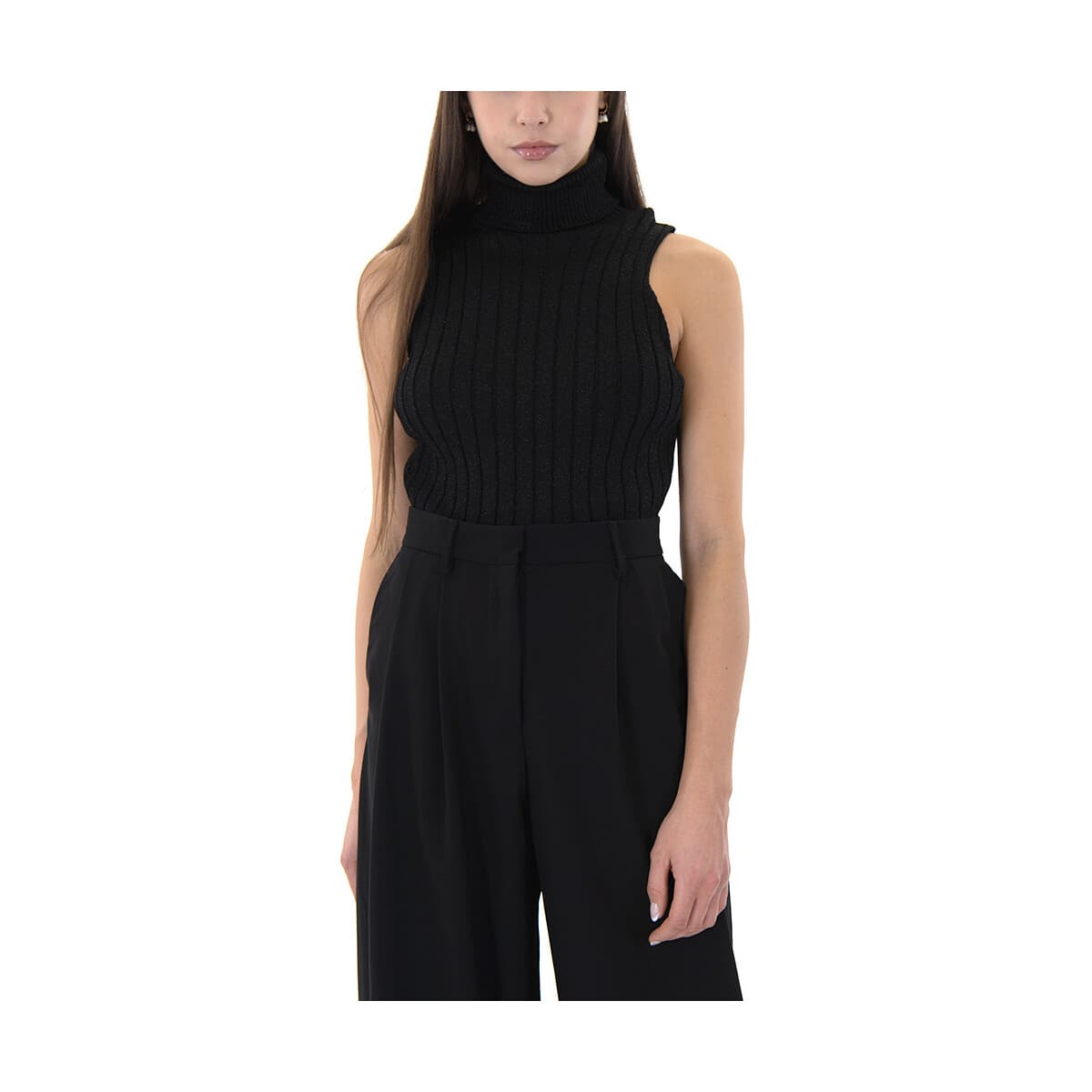 Μπλουζάκια με μακριά μανίκια Moutaki SLEEVELESS TURTLENECK KNIT BLOUSE WOMEN