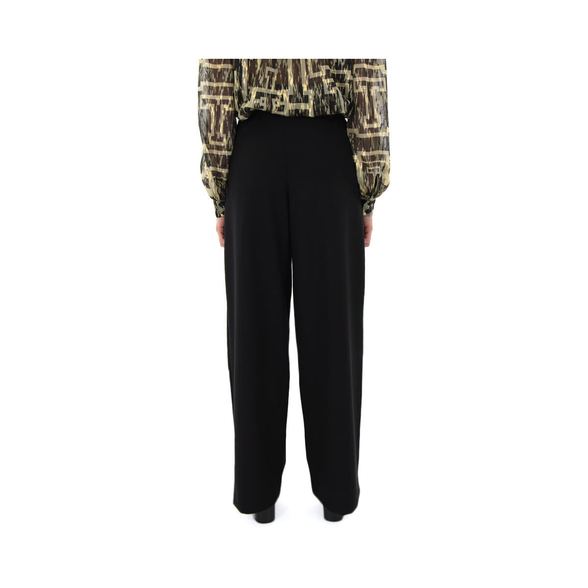 Women's Pants Black N Black Multicolor