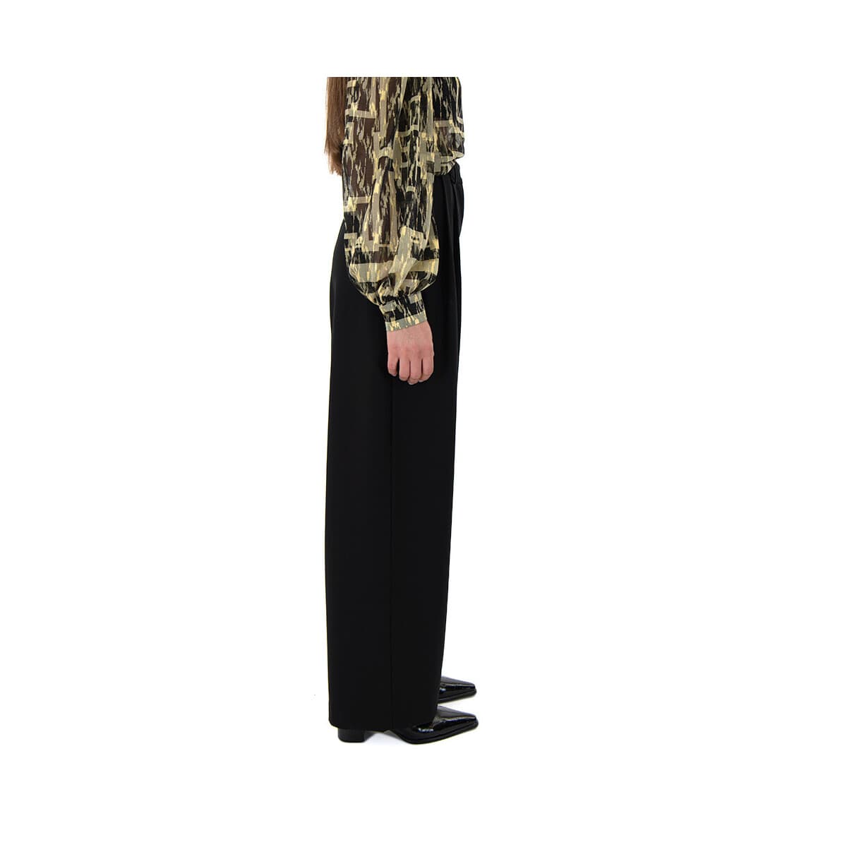 Women's Pants Black N Black Multicolor