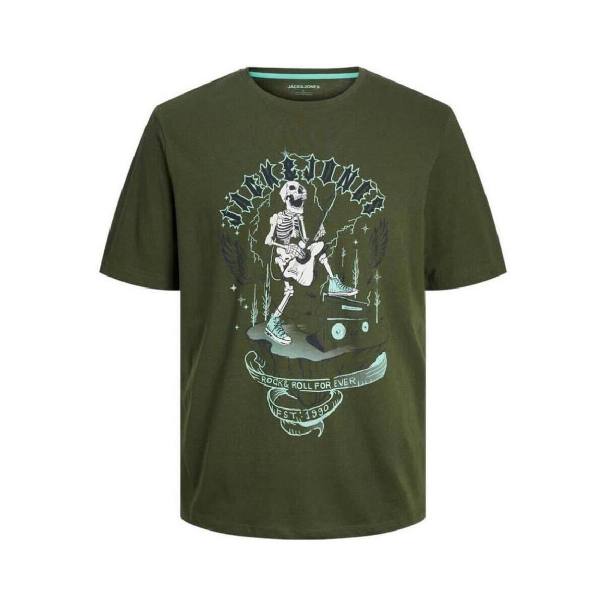 T-shirt με κοντά μανίκια Jack & Jones 12256782 green