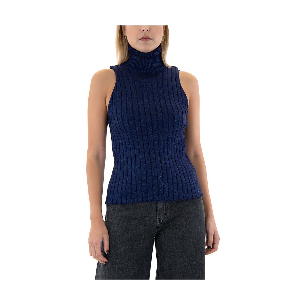Μπλουζάκια με μακριά μανίκια Moutaki SLEEVELESS TURTLENECK KNIT BLOUSE WOMEN