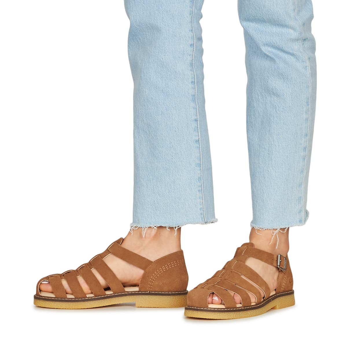 Women's Sandals Kickers Brown