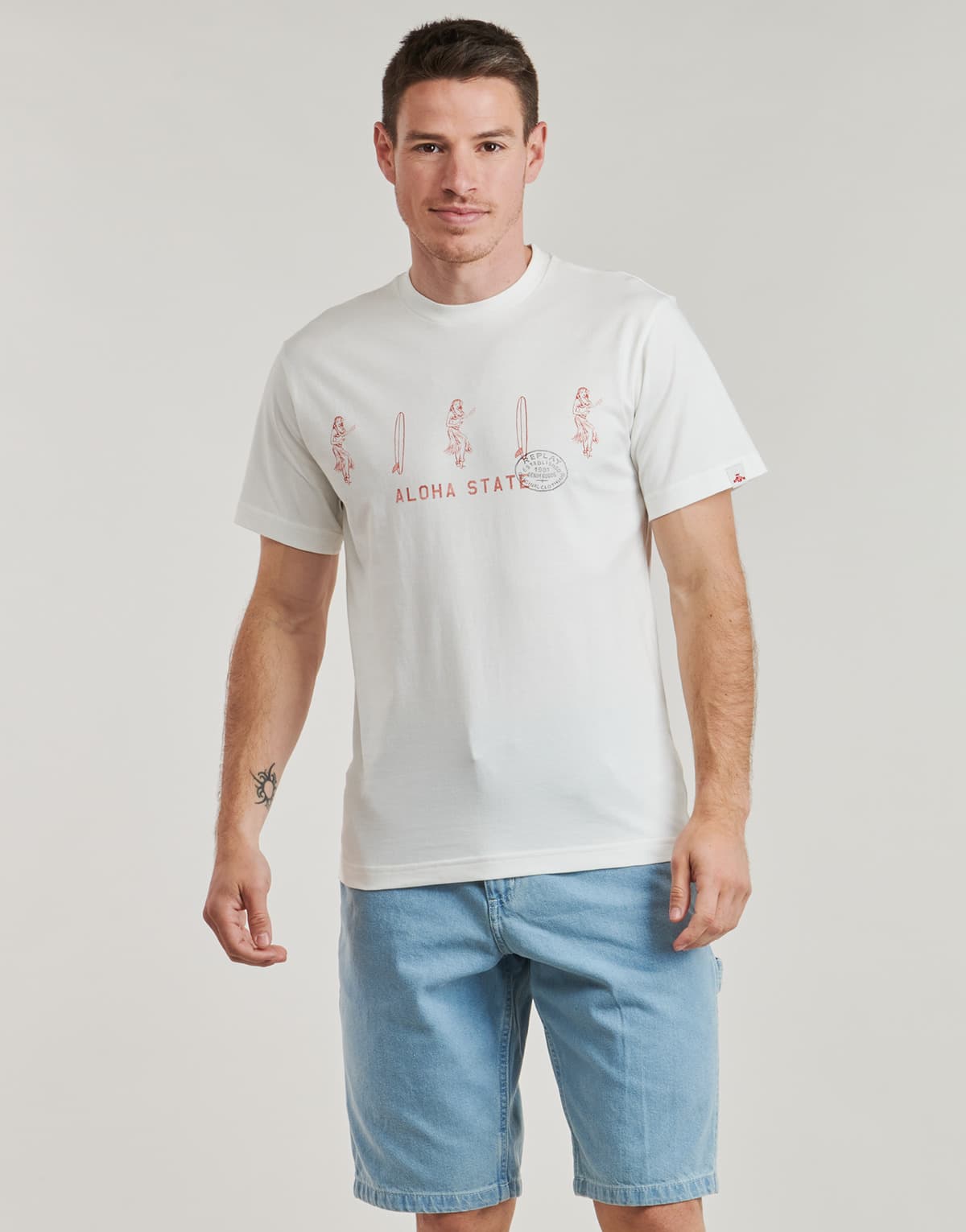 Men's T-Shirts Replay White