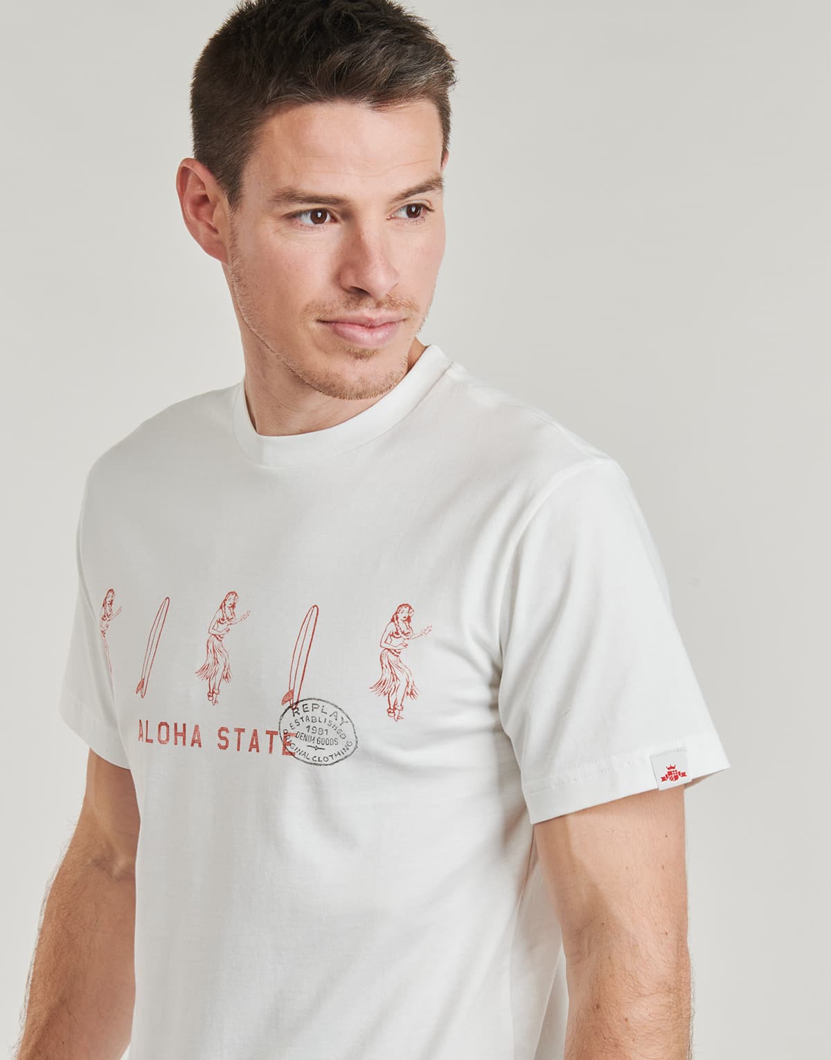 Men's T-Shirts Replay White